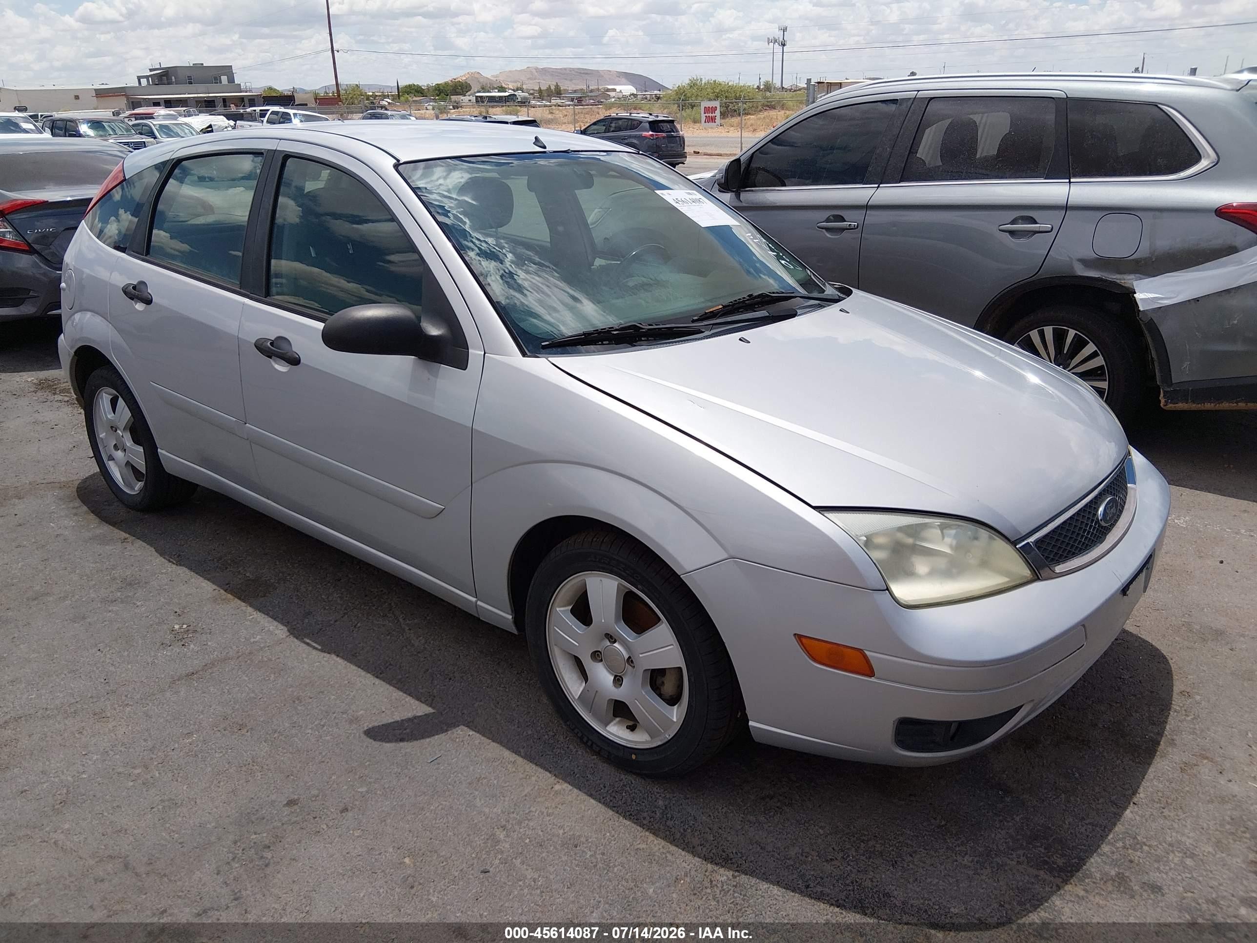 2005 Ford Focus Zx5 Silver vin: 3FAFP37N95R123611
