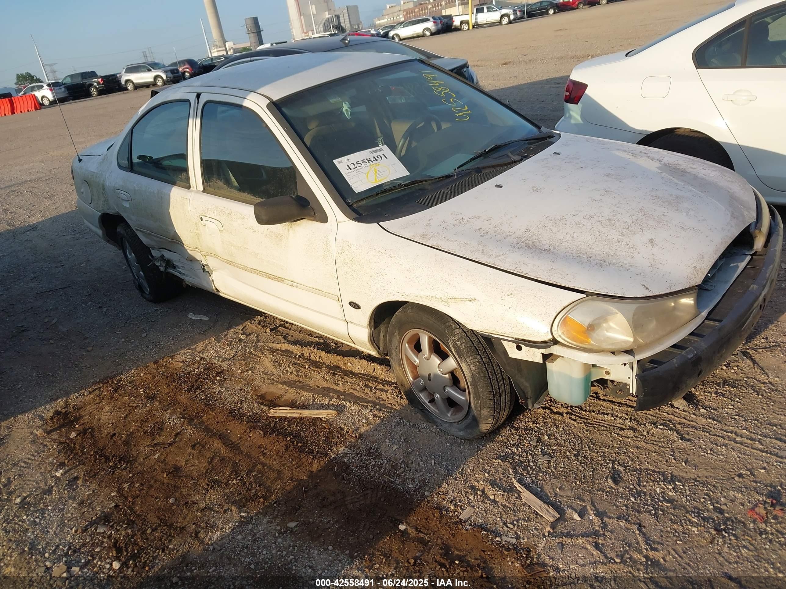 2000 Ford Contour Se Fleet White vin: 3FAFP663XYM118808