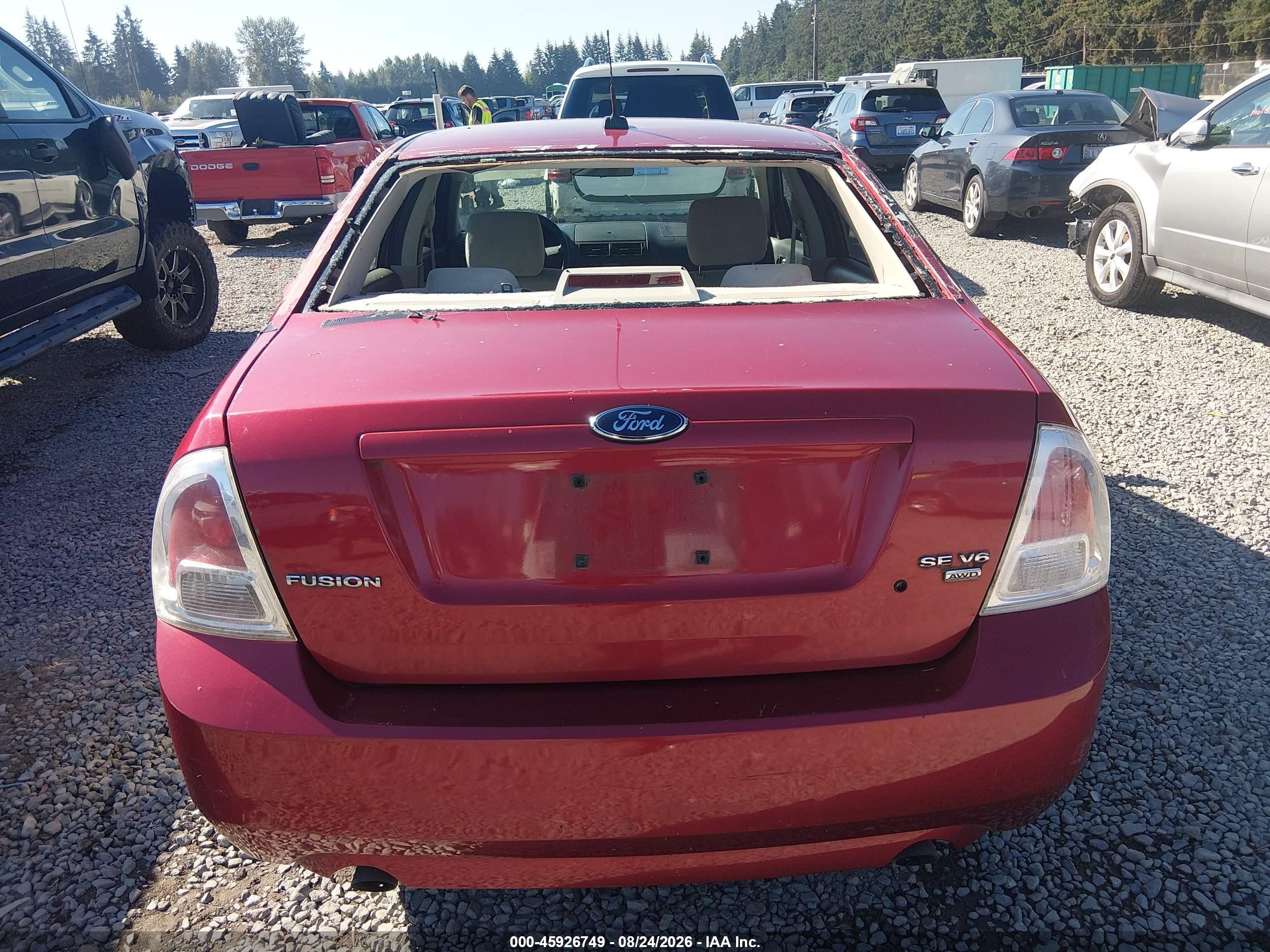 2008 Ford Fusion Se Red vin: 3FAHP01118R137603