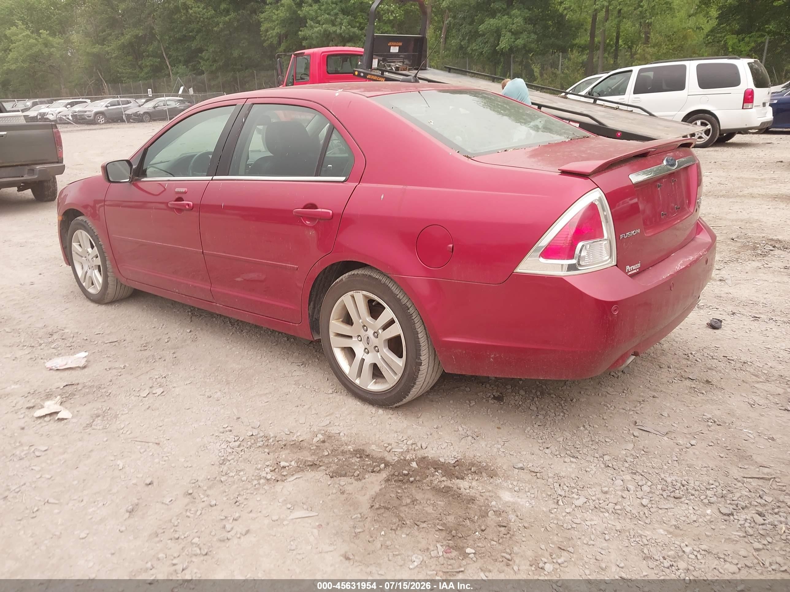 2008 Ford Fusion Sel Red vin: 3FAHP02108R243877