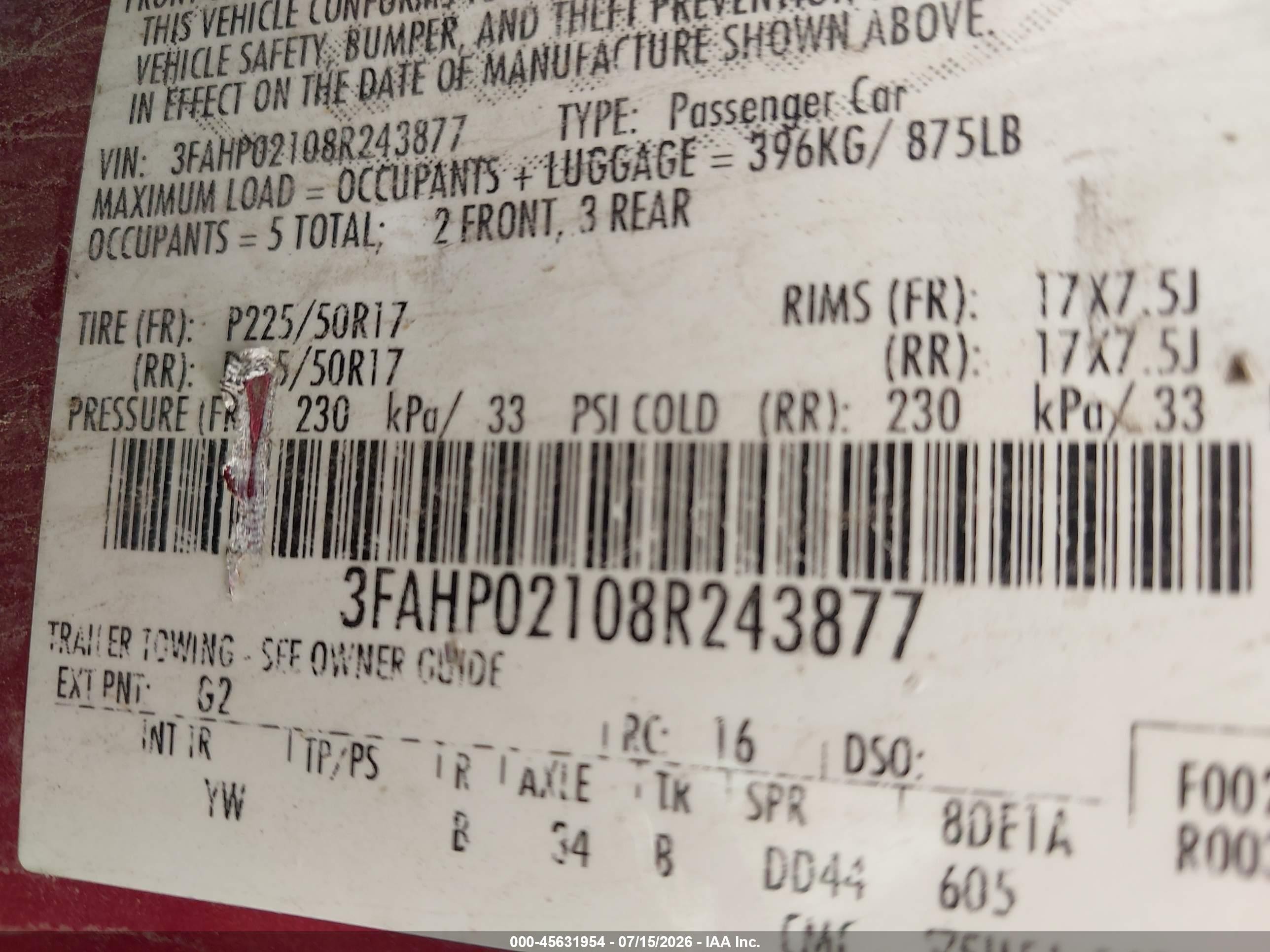 2008 Ford Fusion Sel Red vin: 3FAHP02108R243877