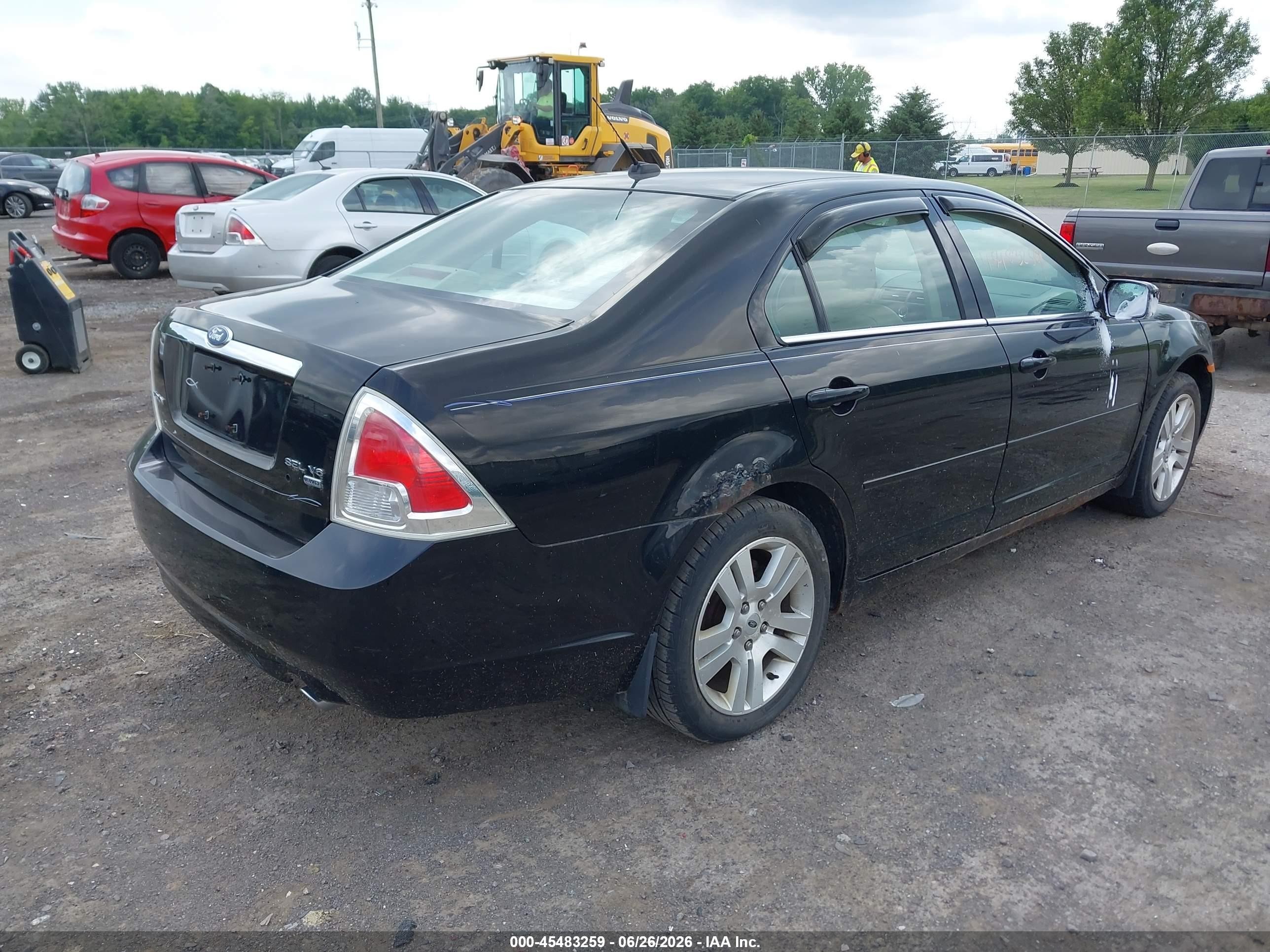 2007 Ford Fusion Sel Black vin: 3FAHP02117R170811