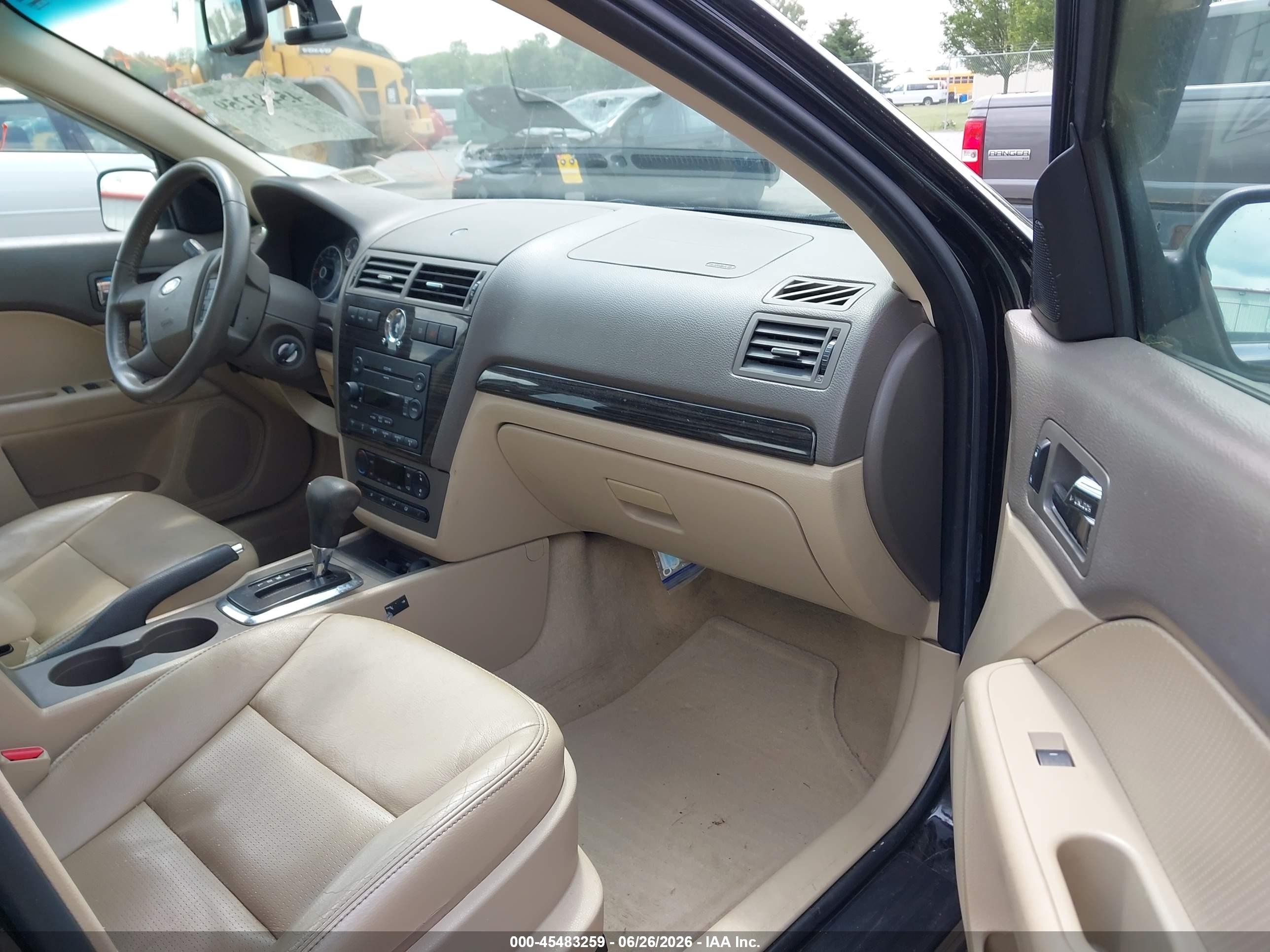 2007 Ford Fusion Sel Black vin: 3FAHP02117R170811