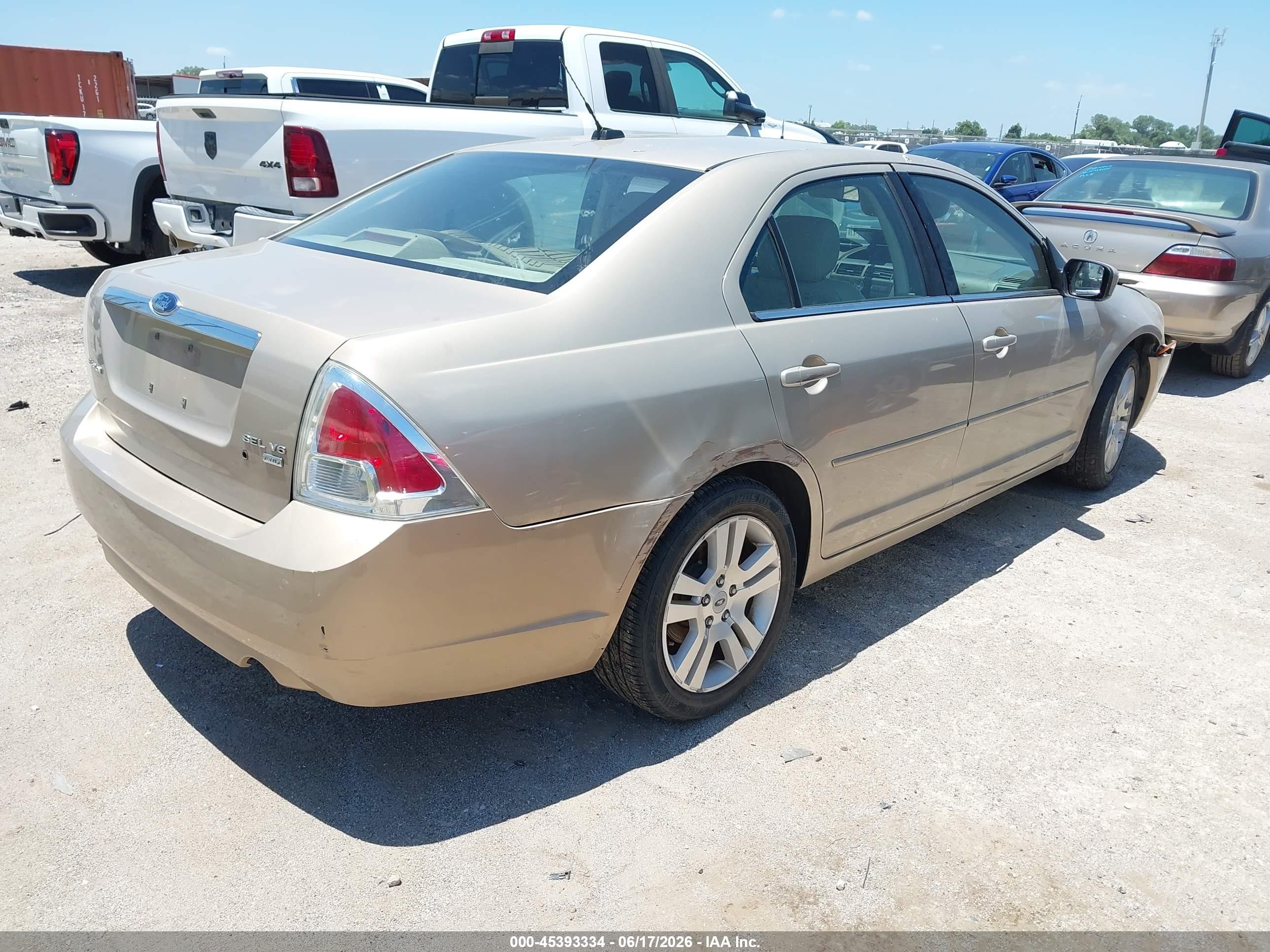 2008 Ford Fusion Sel Gold vin: 3FAHP02168R220717