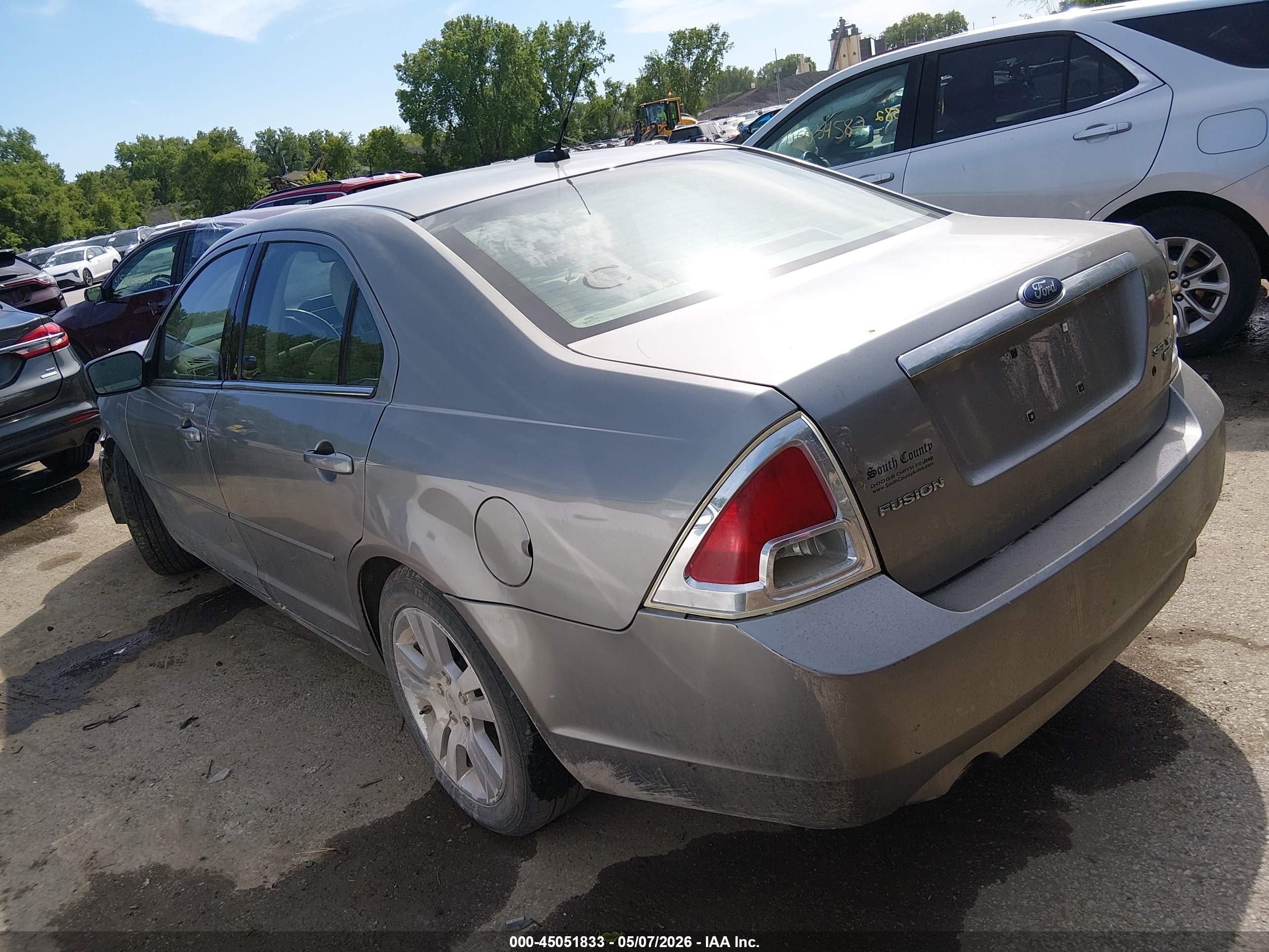 2008 Ford Fusion Sel Gray vin: 3FAHP02178R159121