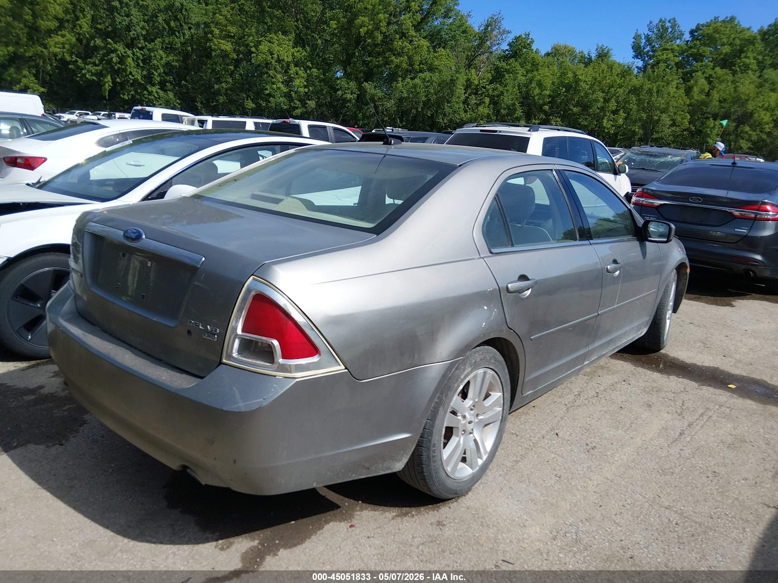 2008 Ford Fusion Sel Gray vin: 3FAHP02178R159121
