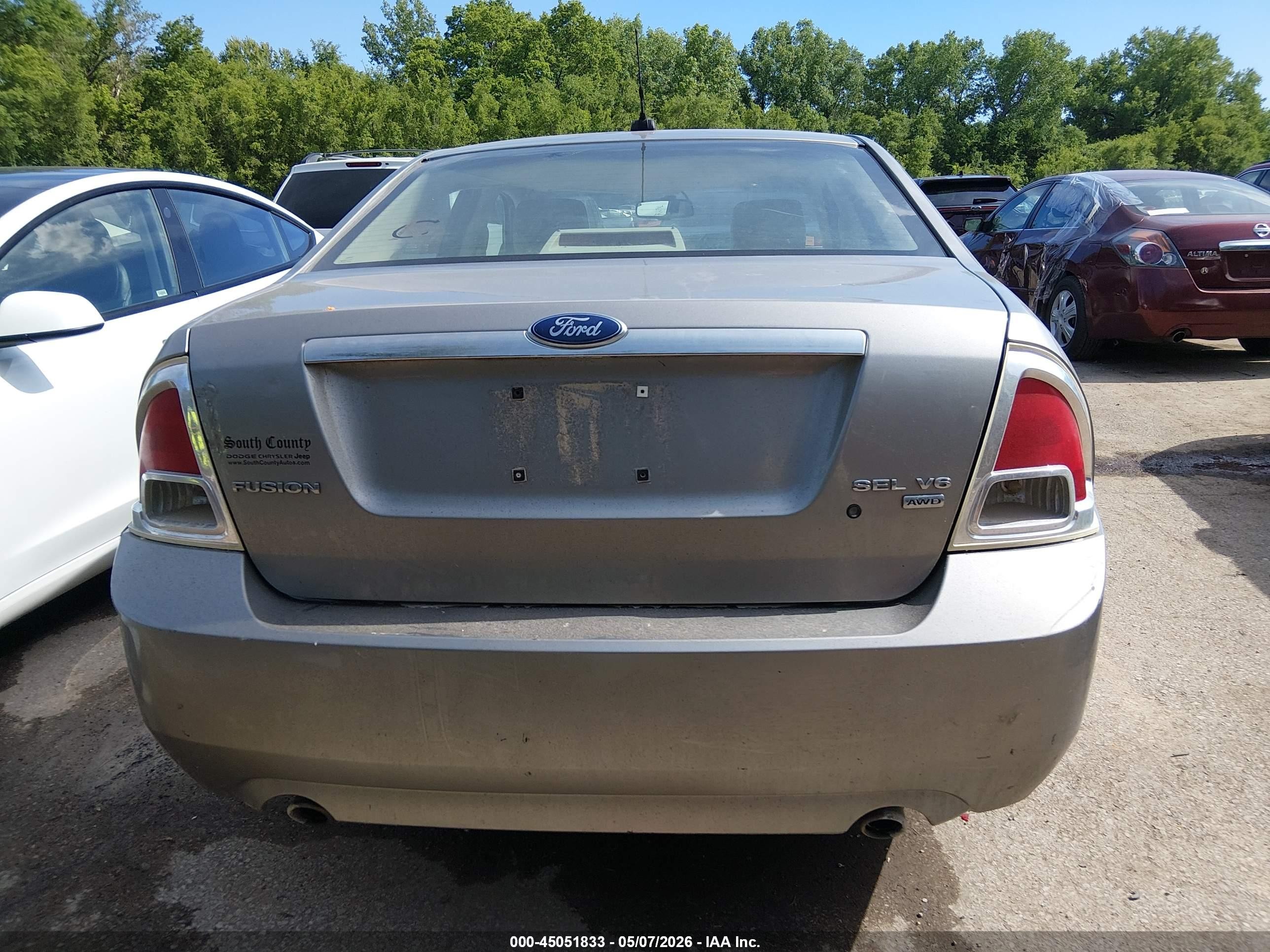 2008 Ford Fusion Sel Gray vin: 3FAHP02178R159121