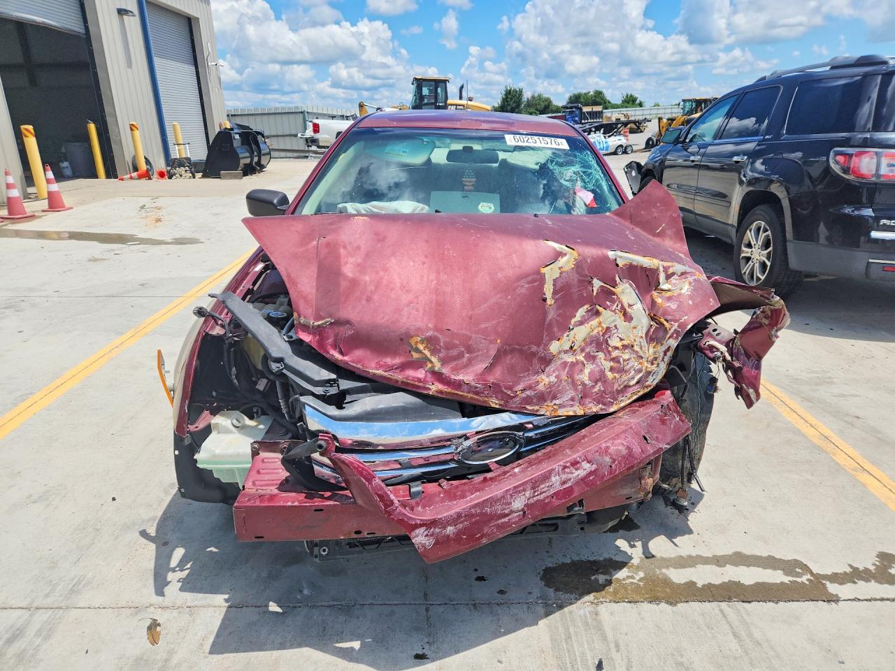 2007 Ford Fusion S Red vin: 3FAHP06Z07R214037