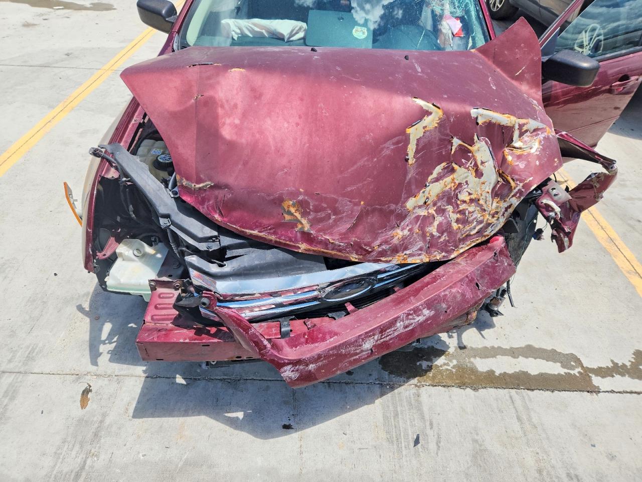 2007 Ford Fusion S Red vin: 3FAHP06Z07R214037