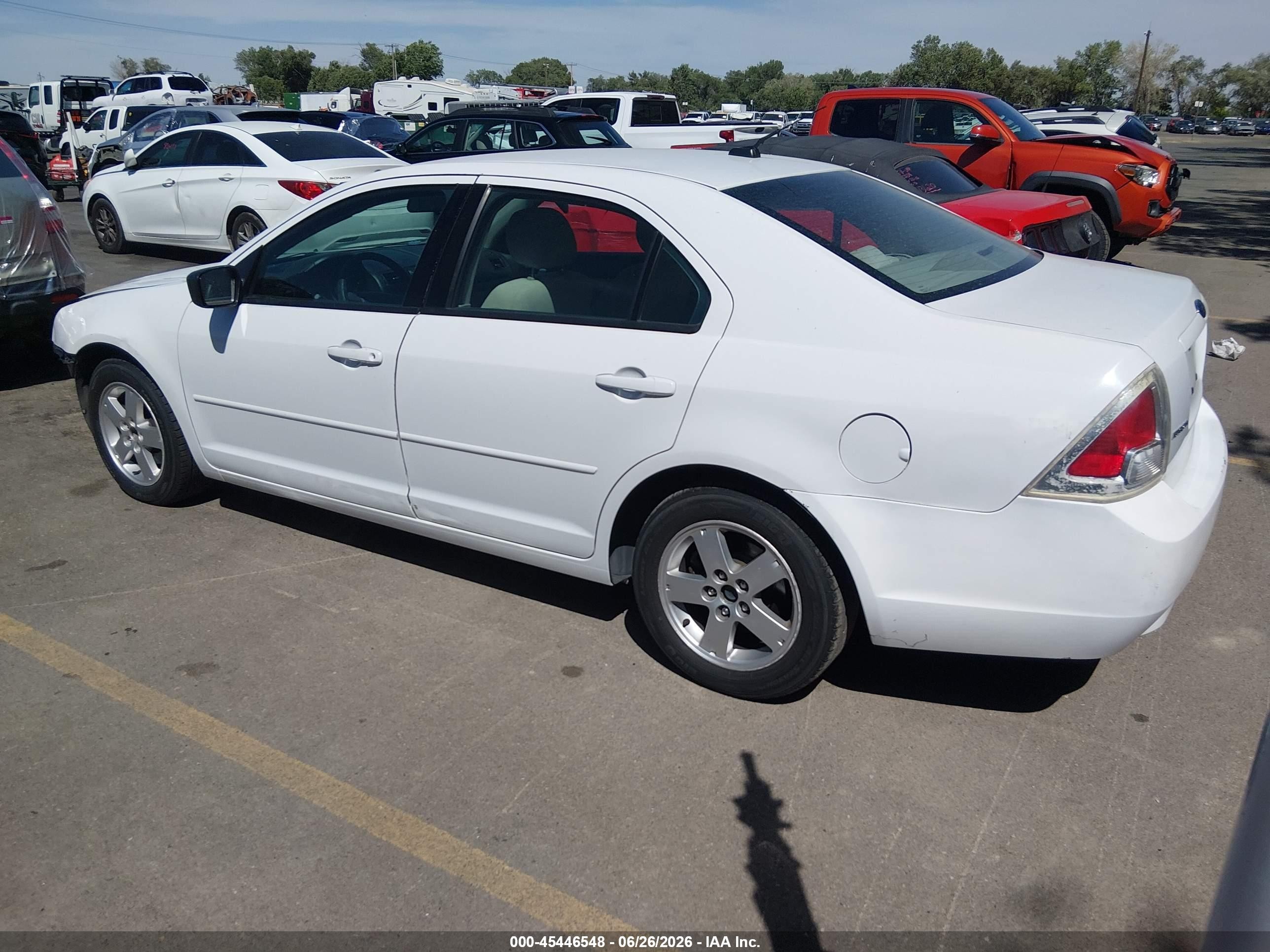 2007 Ford Fusion S White vin: 3FAHP06Z27R150518