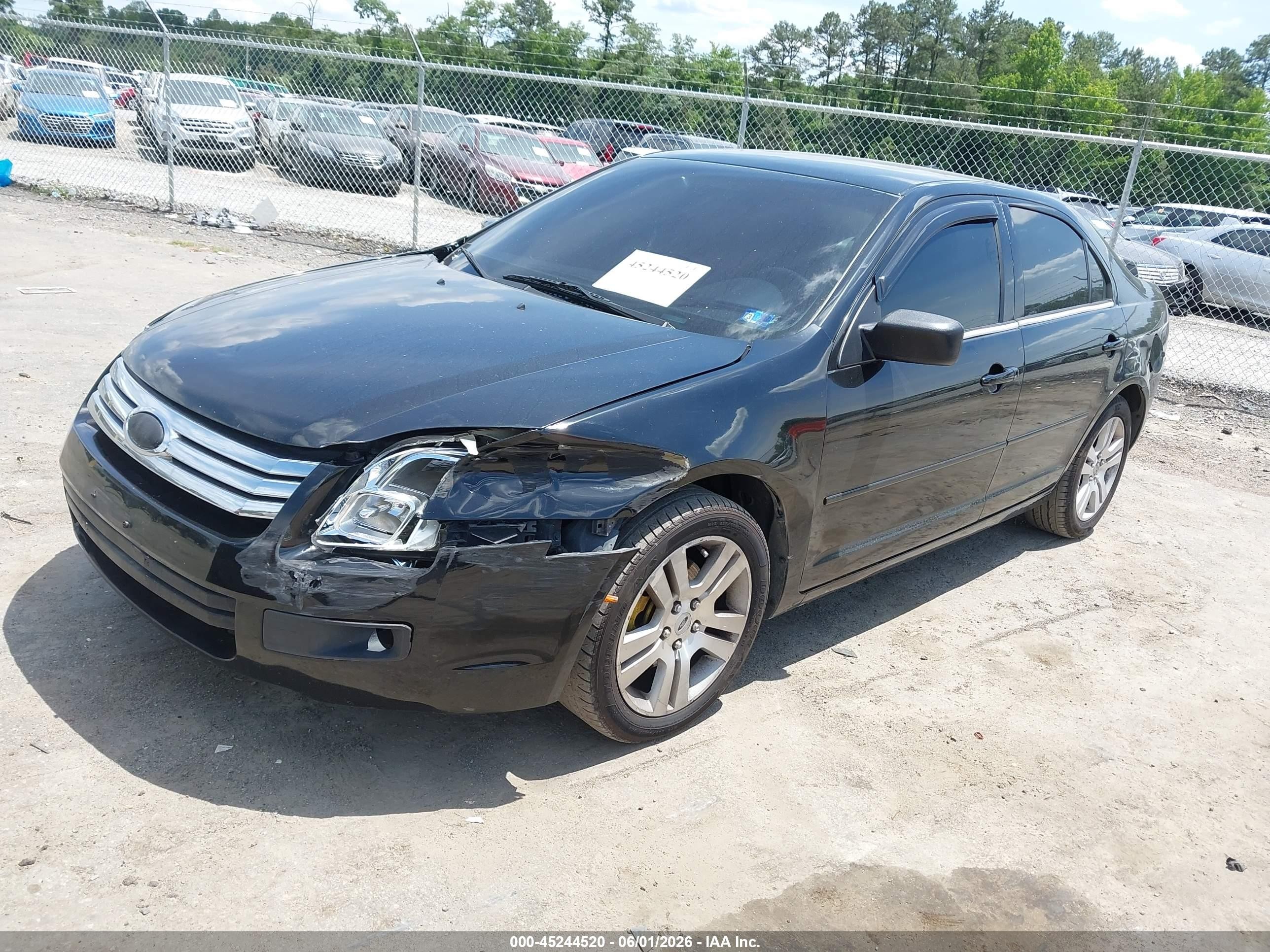 2007 Ford Fusion S Black vin: 3FAHP06Z27R168307