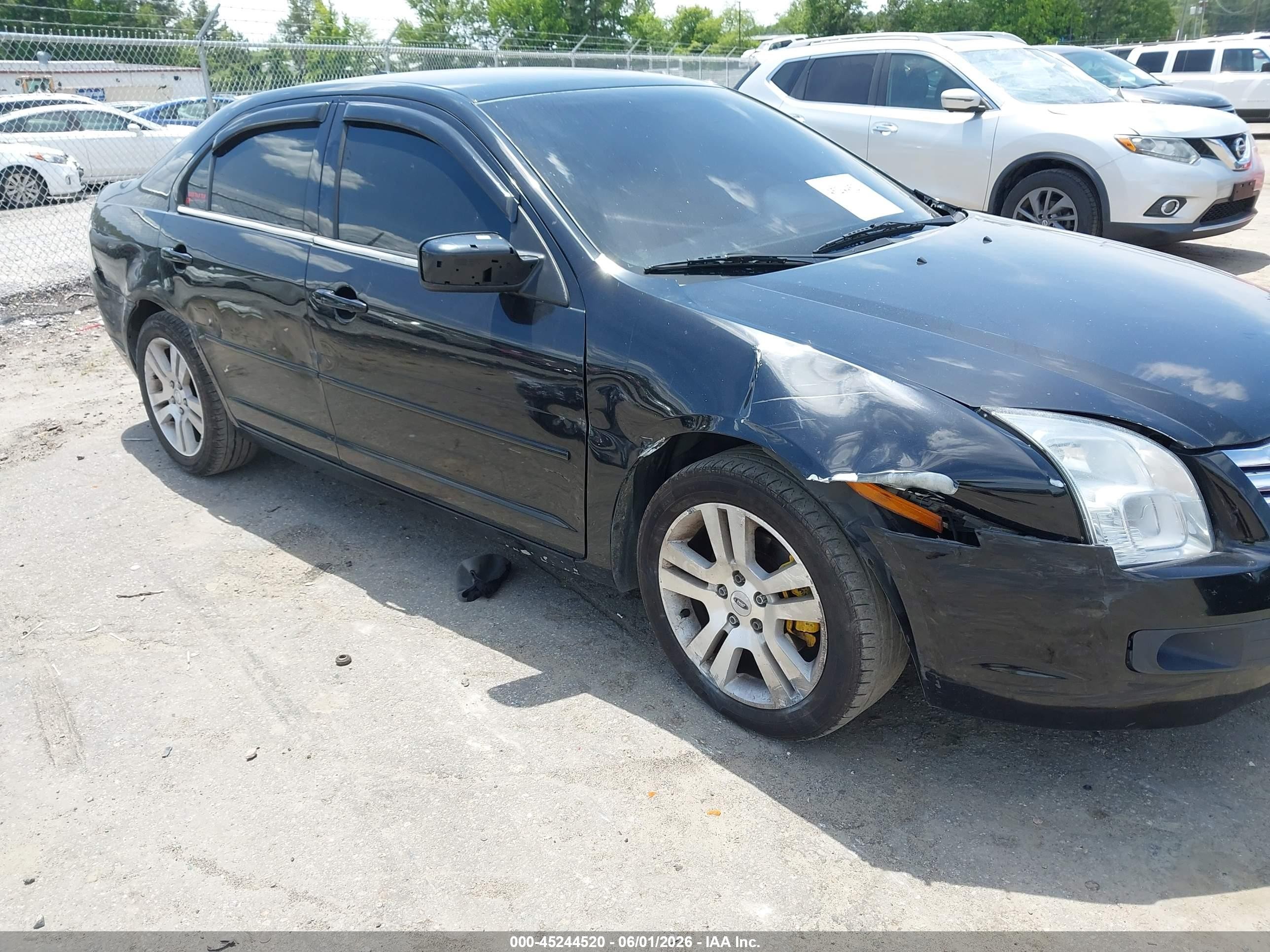 2007 Ford Fusion S Black vin: 3FAHP06Z27R168307