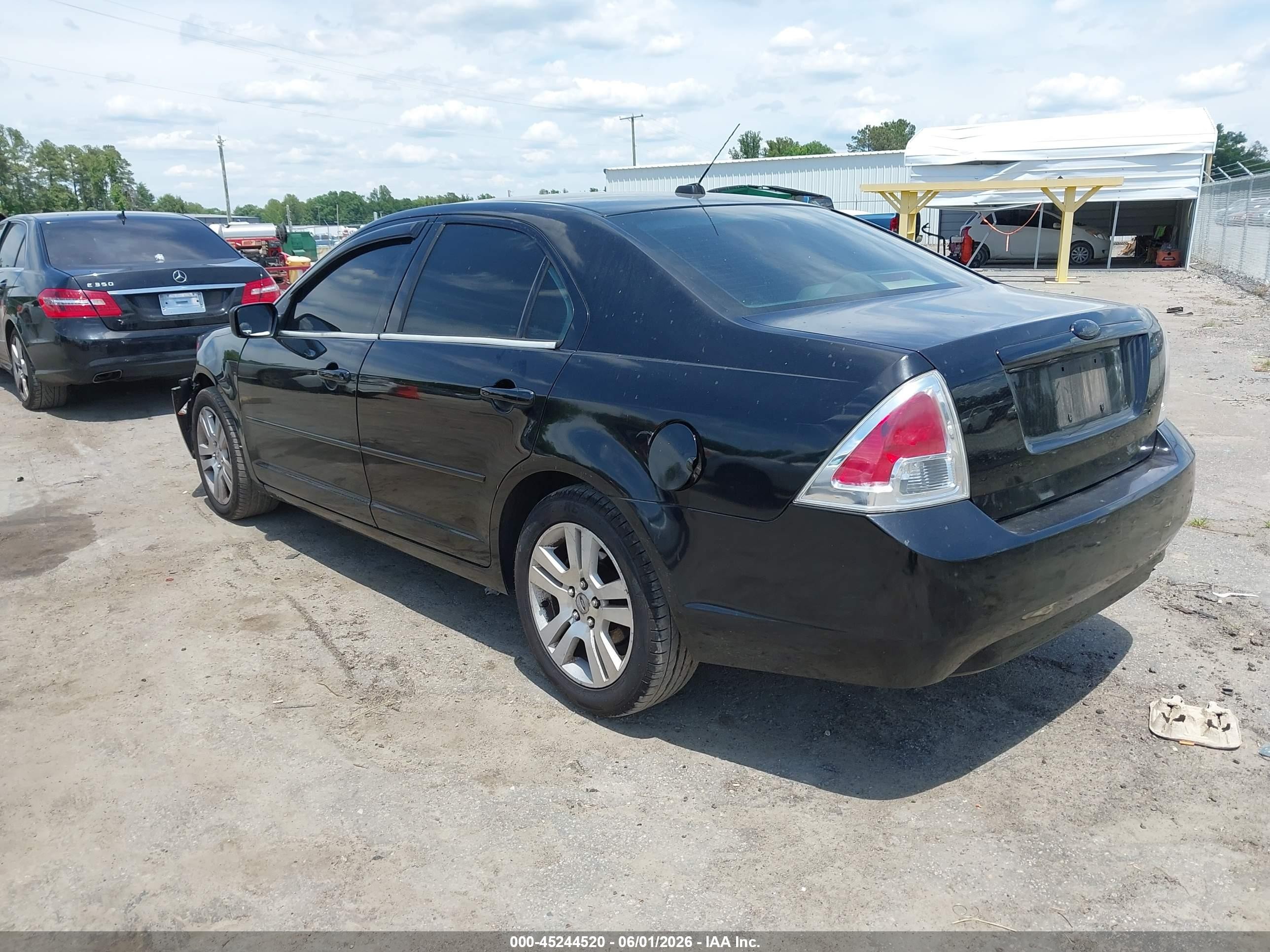2007 Ford Fusion S Black vin: 3FAHP06Z27R168307