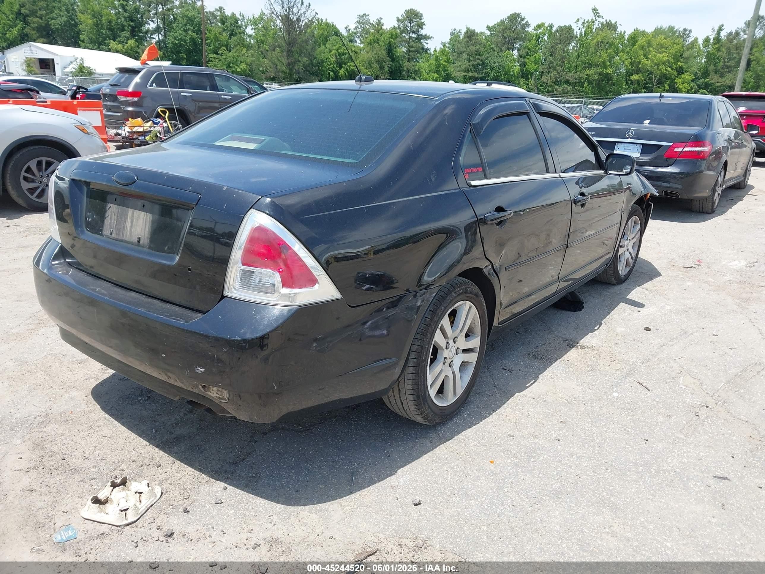 2007 Ford Fusion S Black vin: 3FAHP06Z27R168307