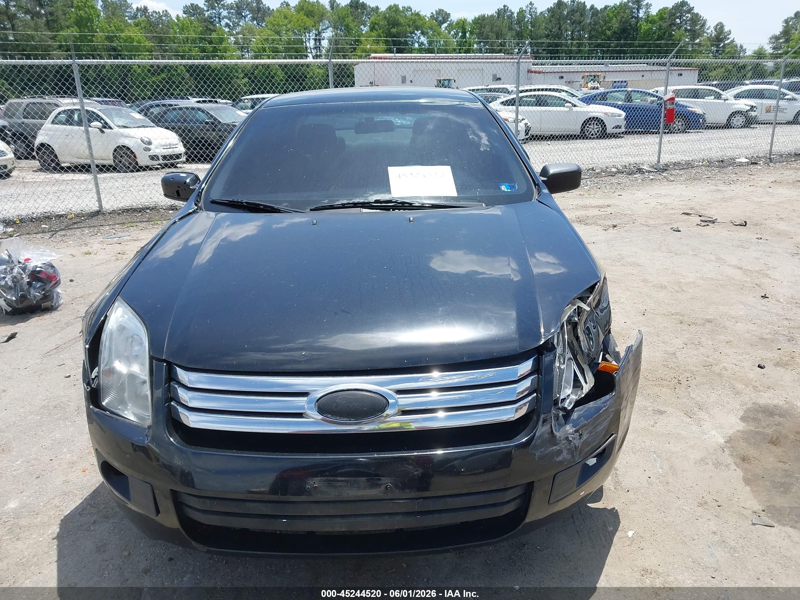 2007 Ford Fusion S Black vin: 3FAHP06Z27R168307