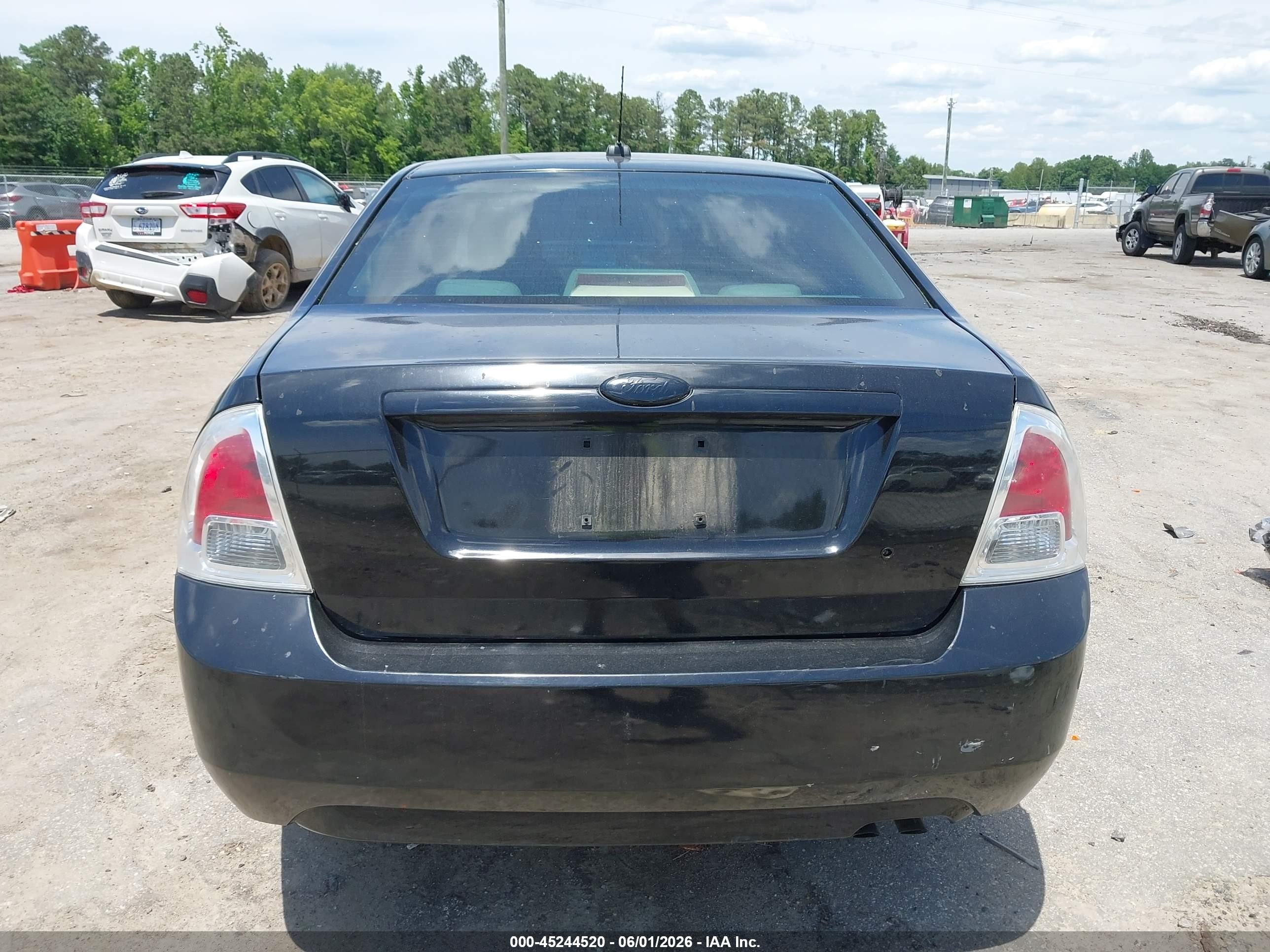 2007 Ford Fusion S Black vin: 3FAHP06Z27R168307