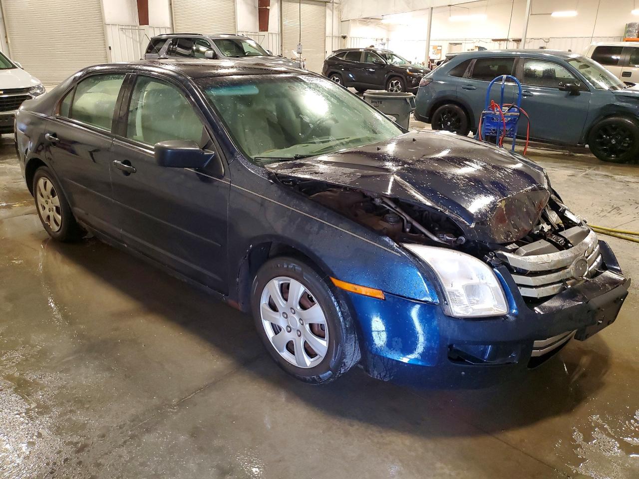 2008 Ford Fusion S Blue vin: 3FAHP06Z28R123210