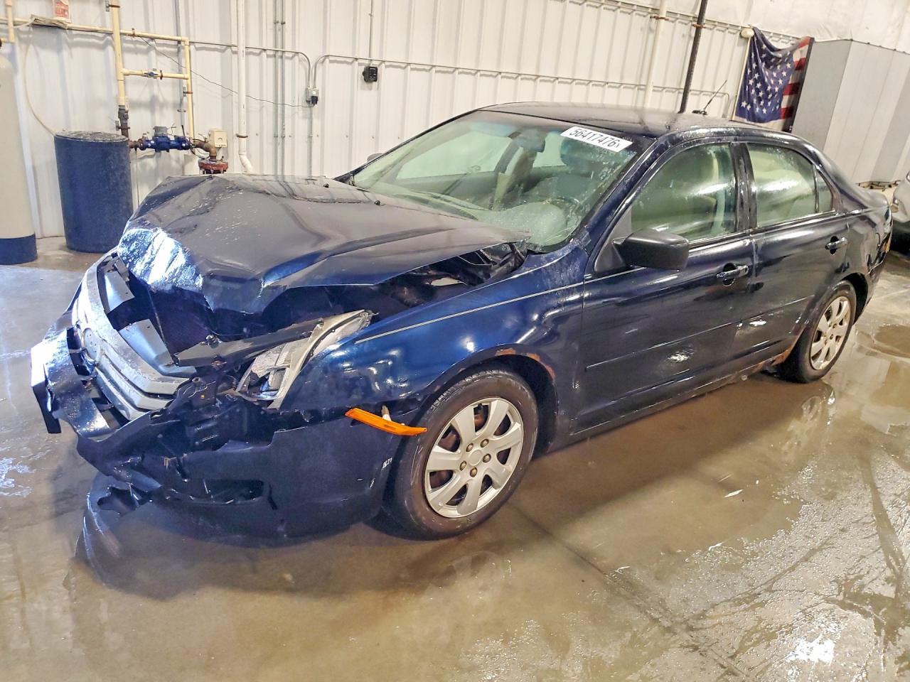 2008 Ford Fusion S Blue vin: 3FAHP06Z28R123210