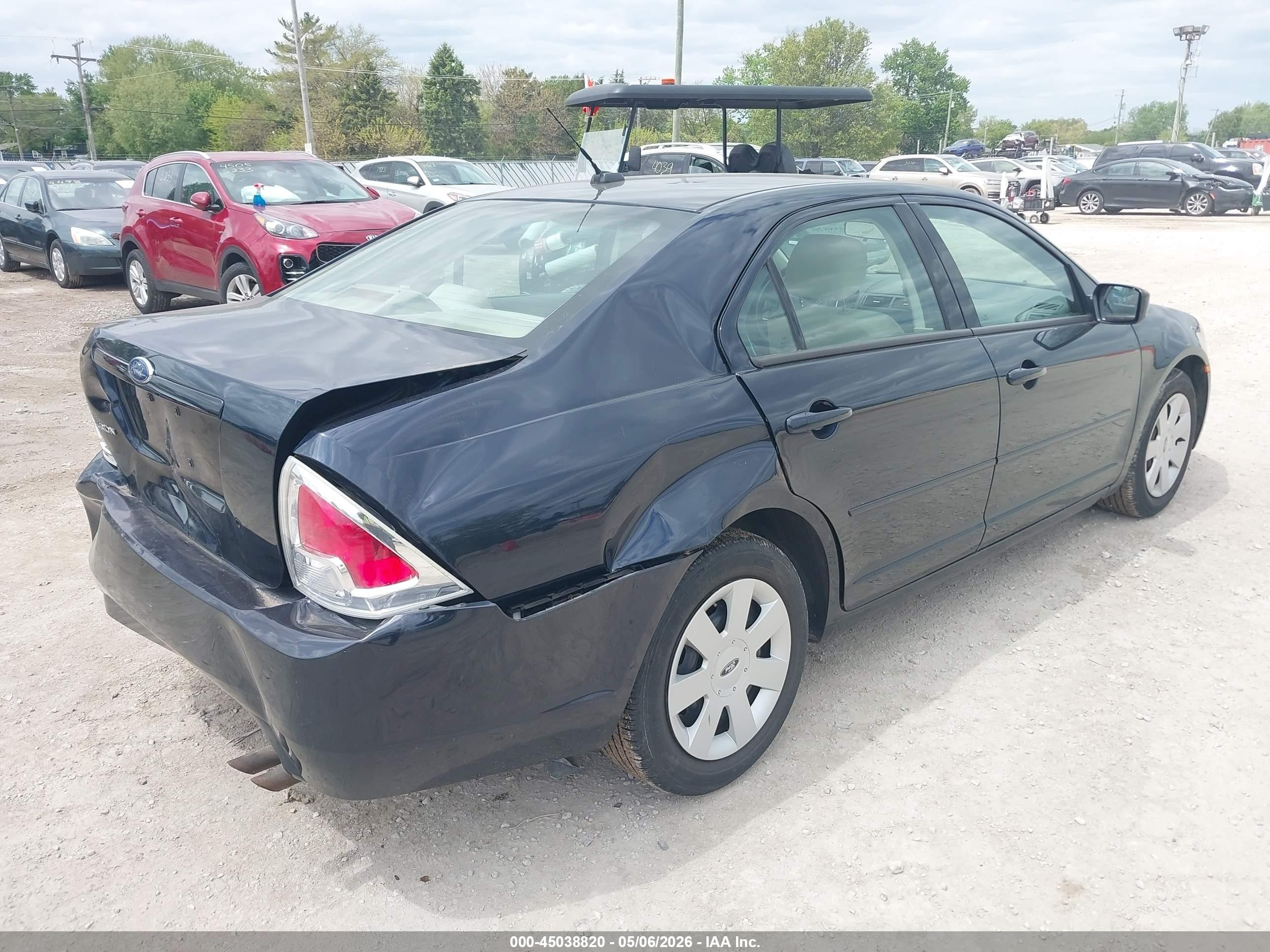 2008 Ford Fusion S Dark Blue vin: 3FAHP06Z28R147815
