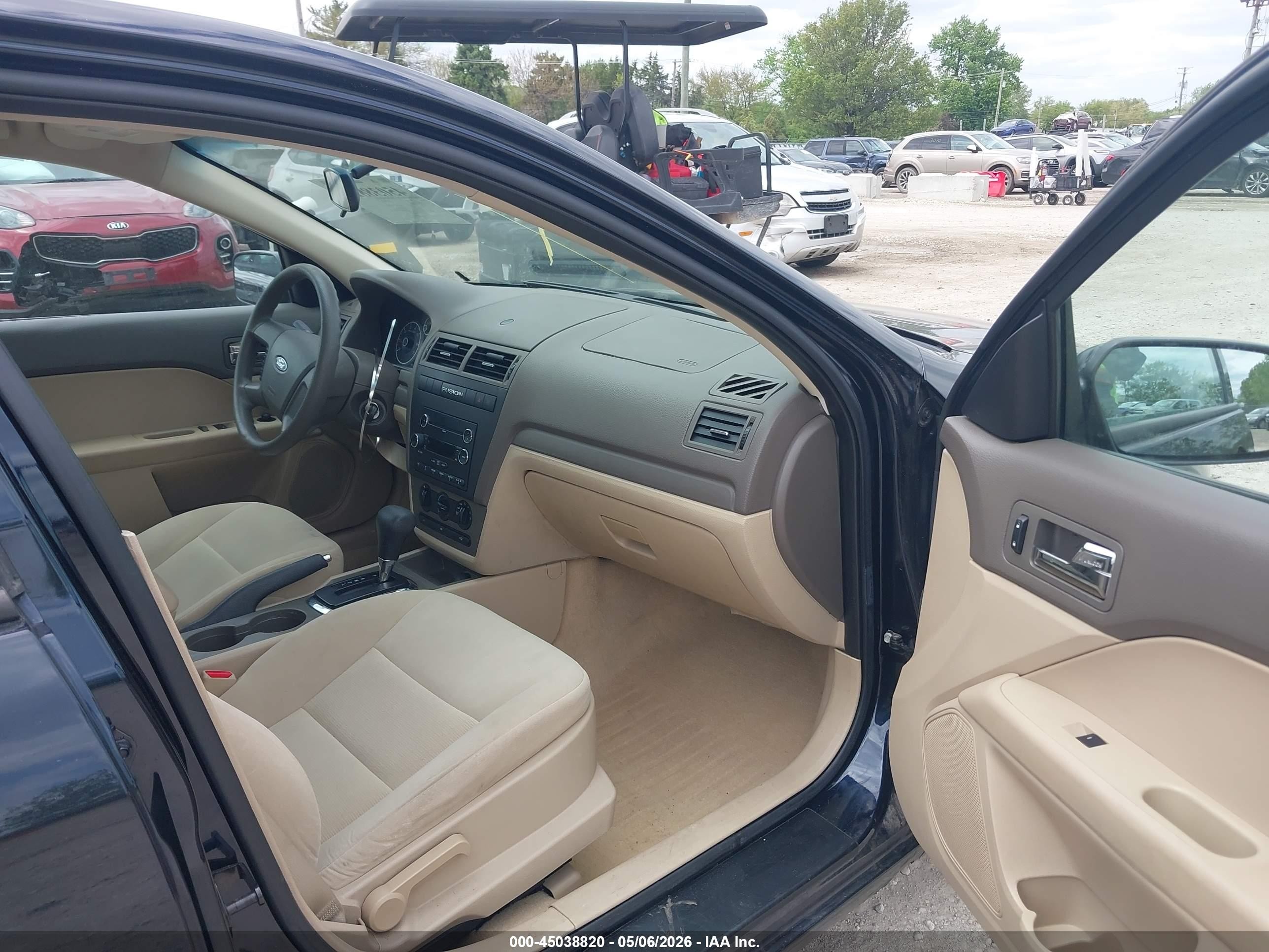 2008 Ford Fusion S Dark Blue vin: 3FAHP06Z28R147815