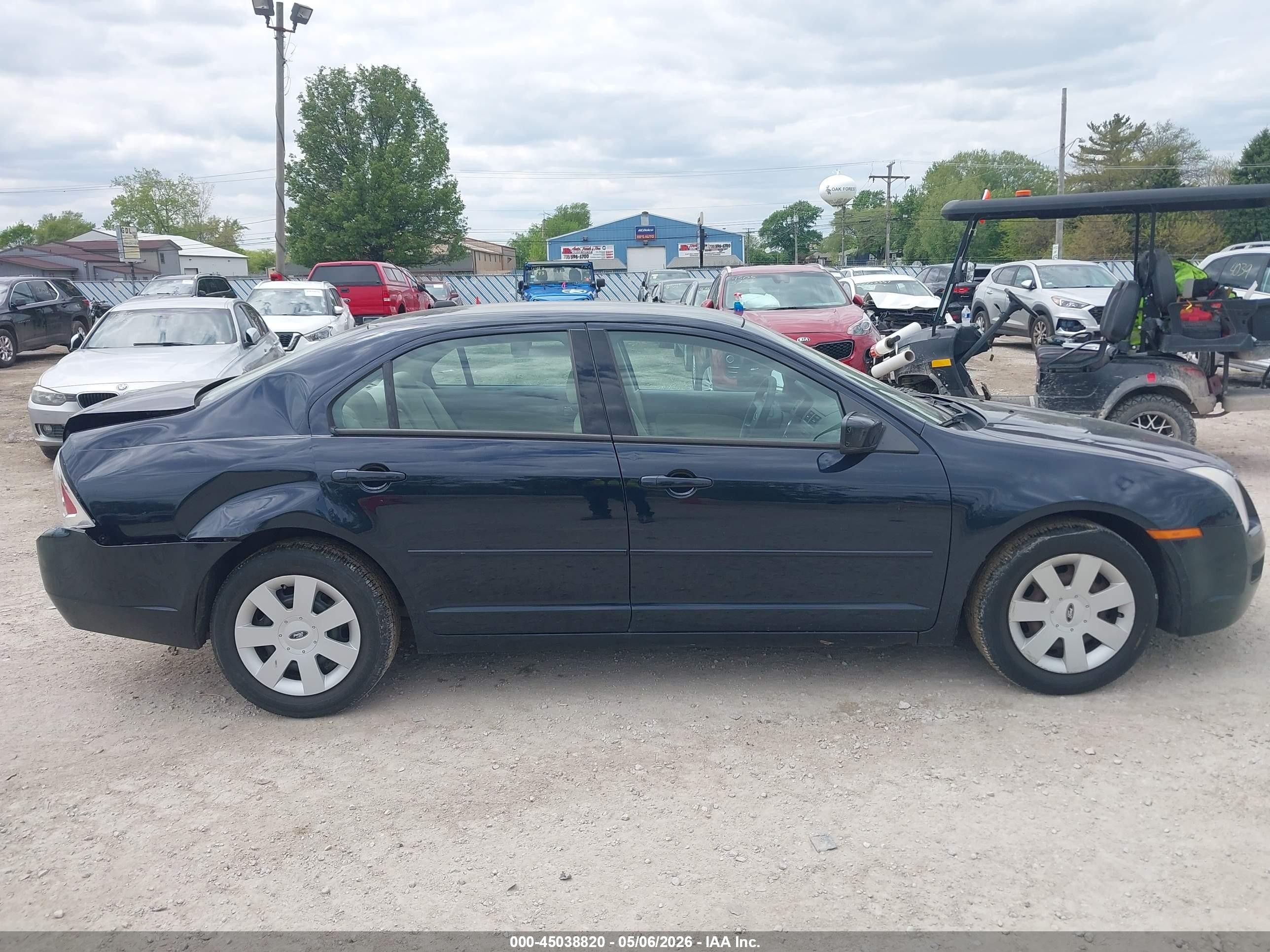 2008 Ford Fusion S Dark Blue vin: 3FAHP06Z28R147815