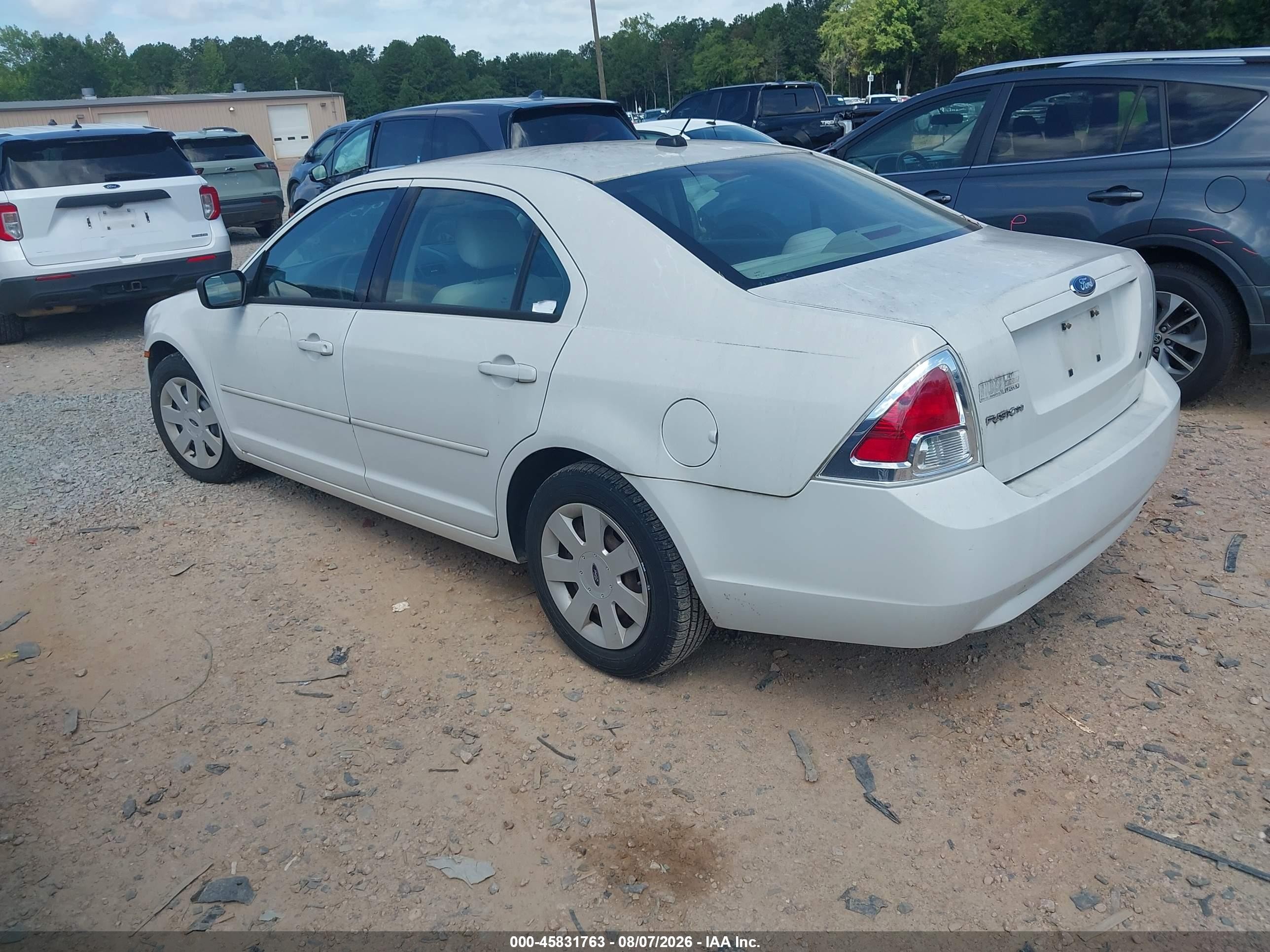 2008 Ford Fusion S White vin: 3FAHP06Z28R193645