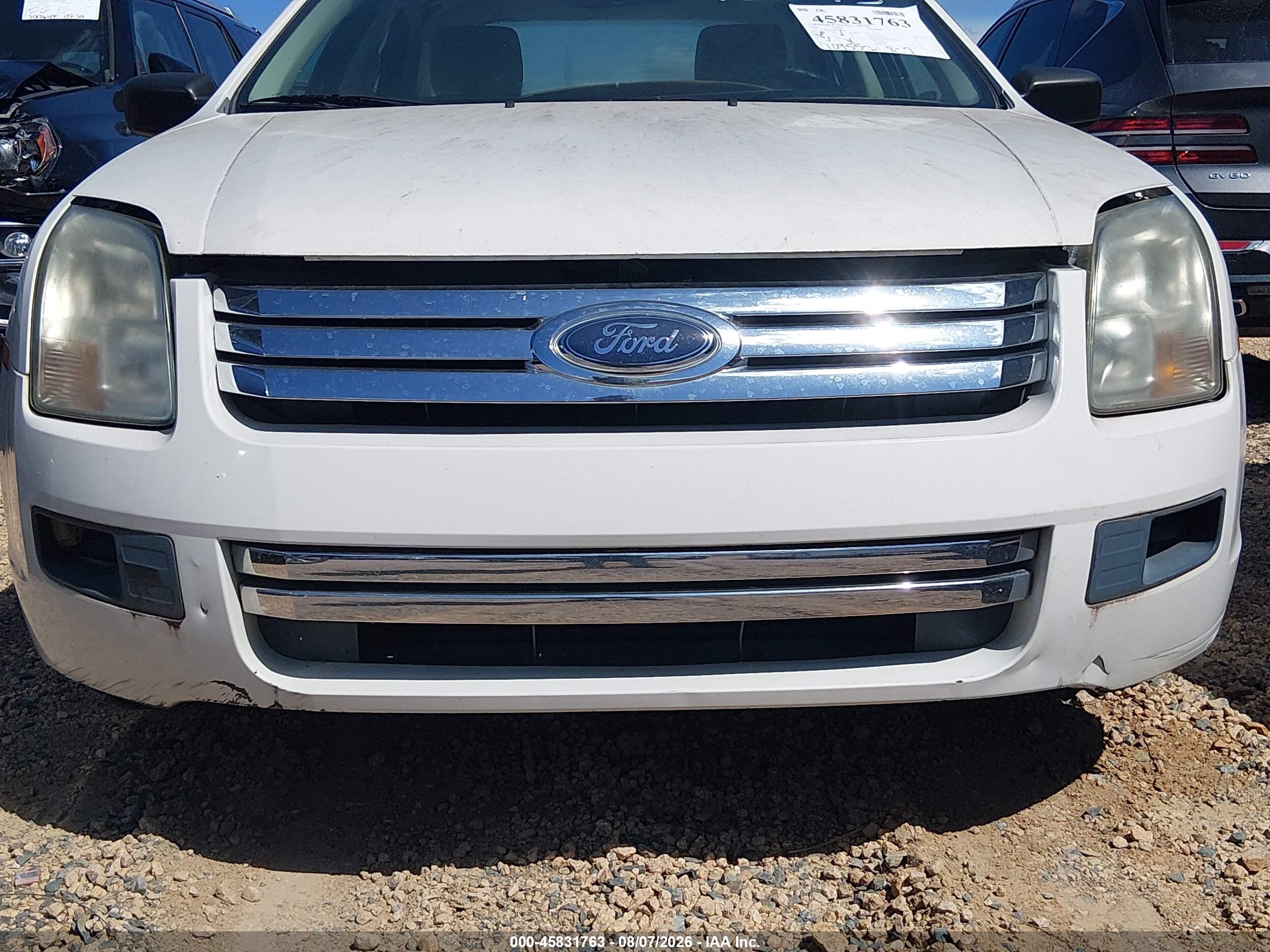 2008 Ford Fusion S White vin: 3FAHP06Z28R193645