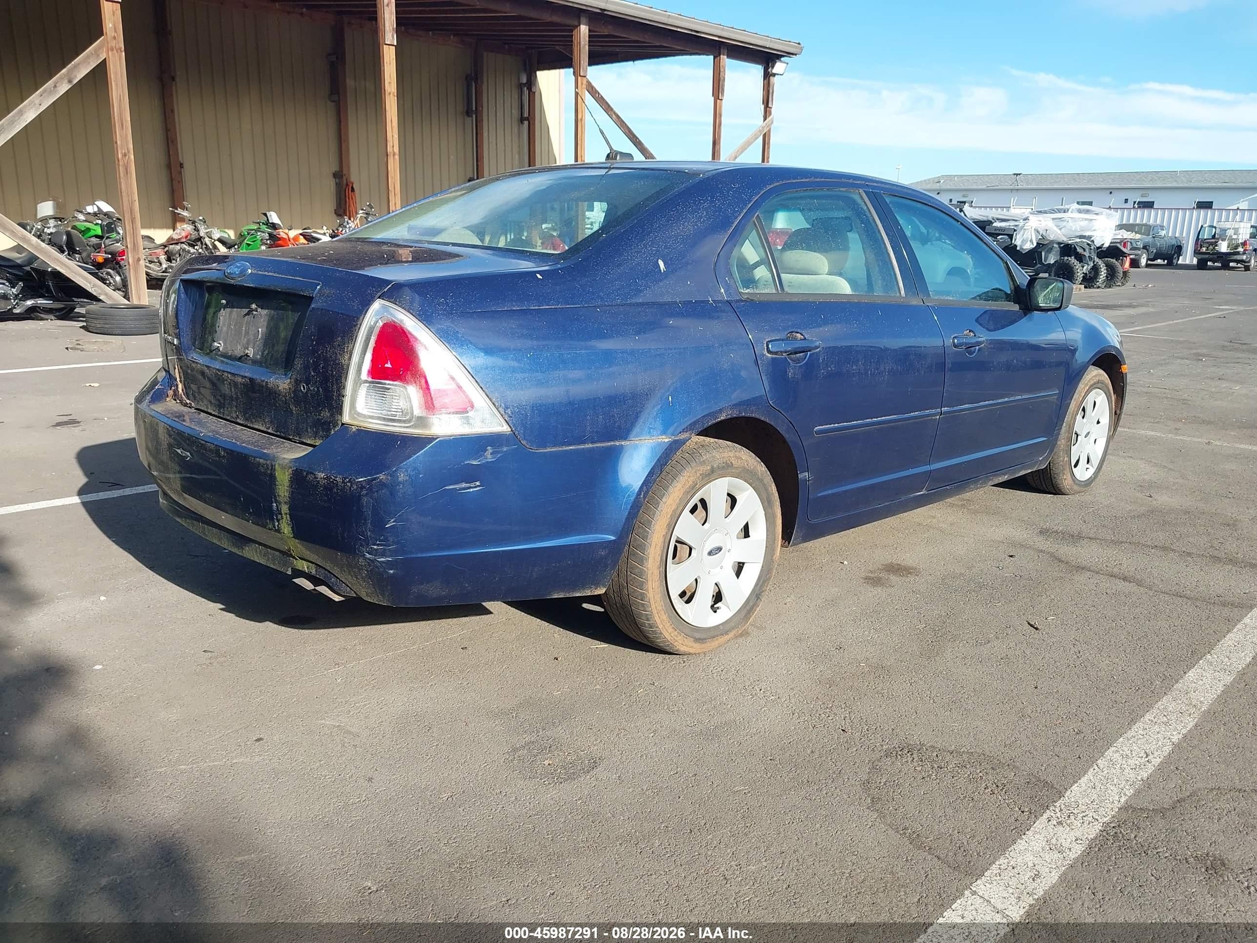 2007 Ford Fusion S Blue vin: 3FAHP06Z37R143481
