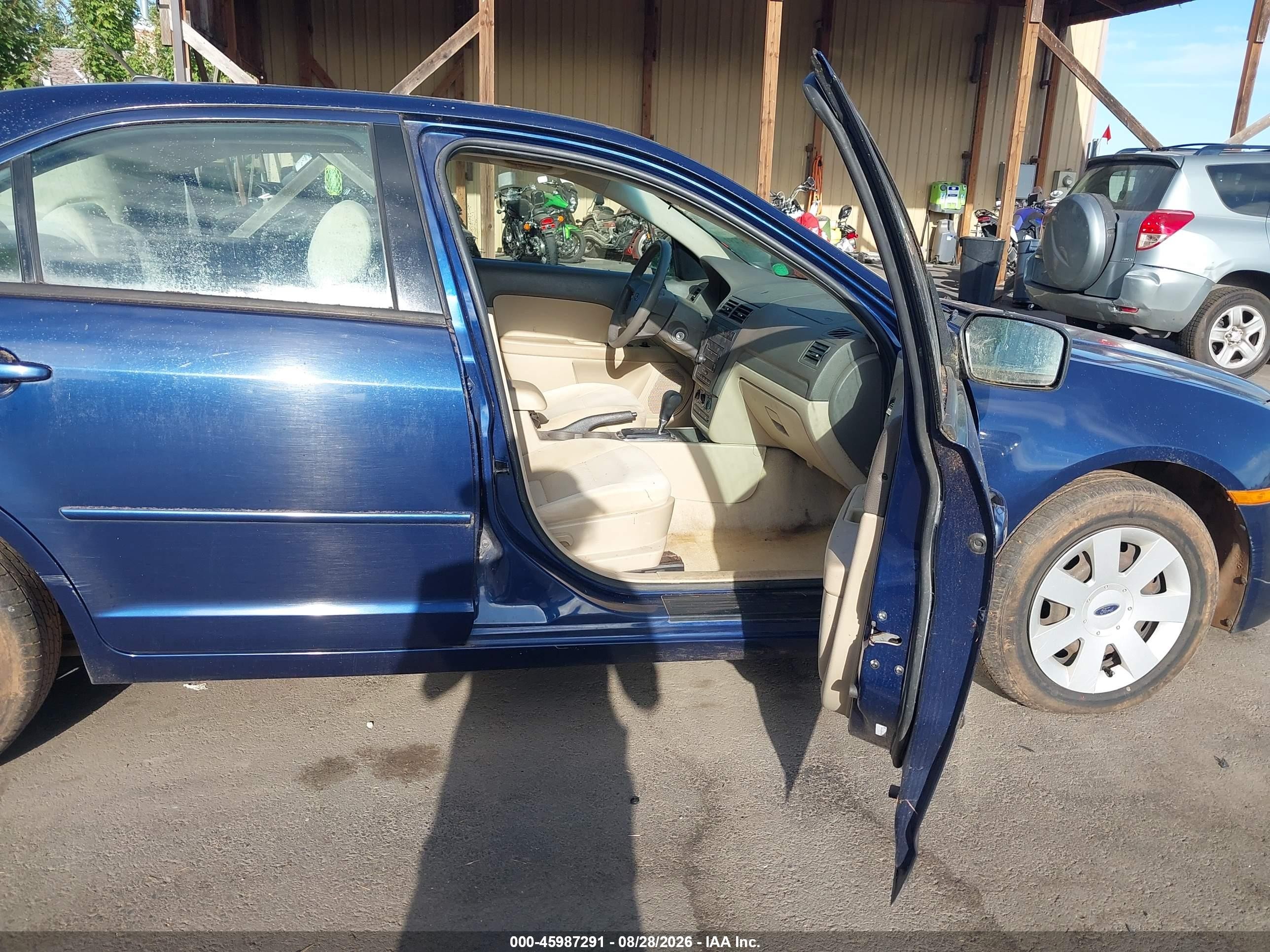 2007 Ford Fusion S Blue vin: 3FAHP06Z37R143481