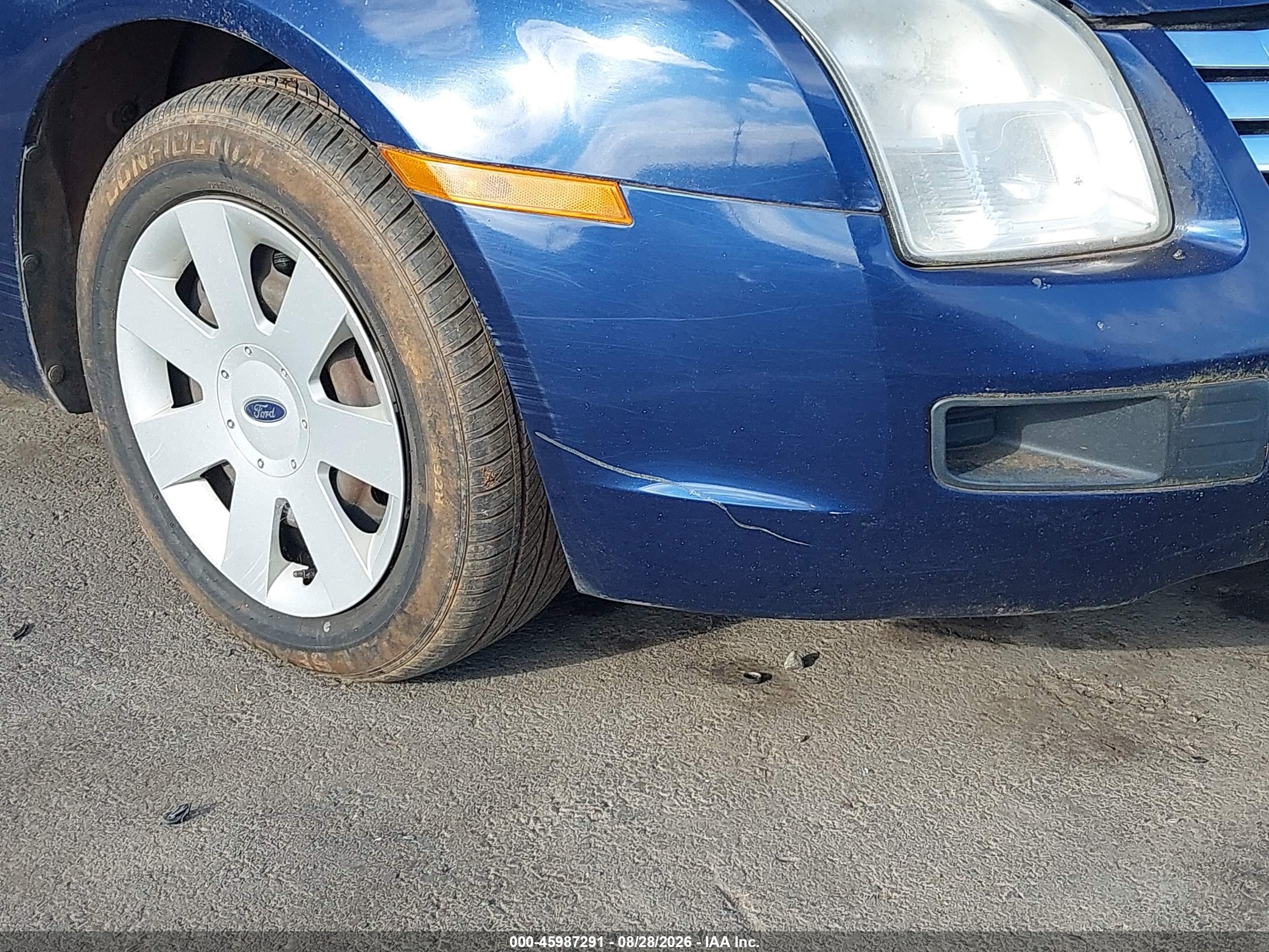 2007 Ford Fusion S Blue vin: 3FAHP06Z37R143481