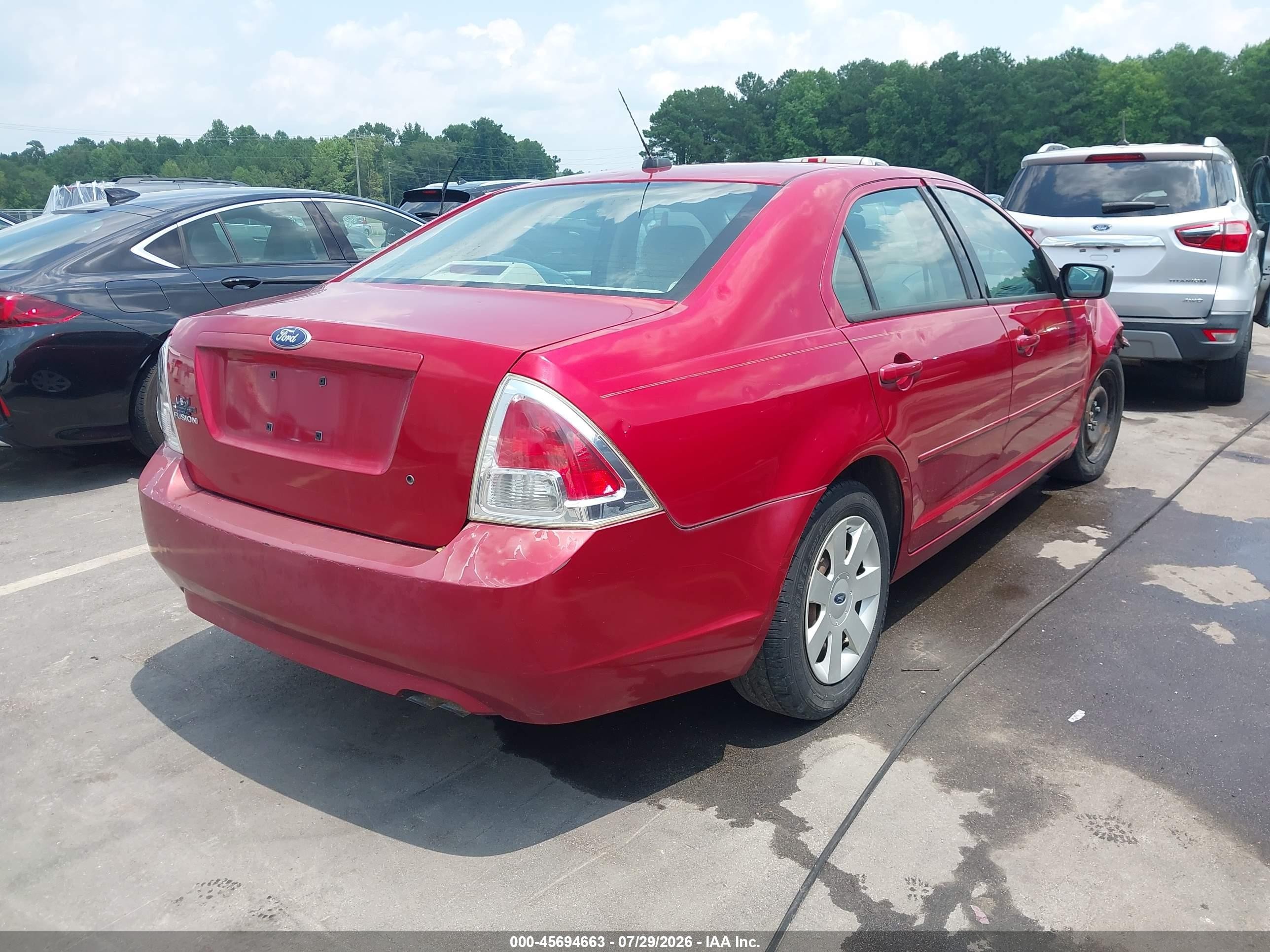2008 Ford Fusion S Maroon vin: 3FAHP06Z38R139660
