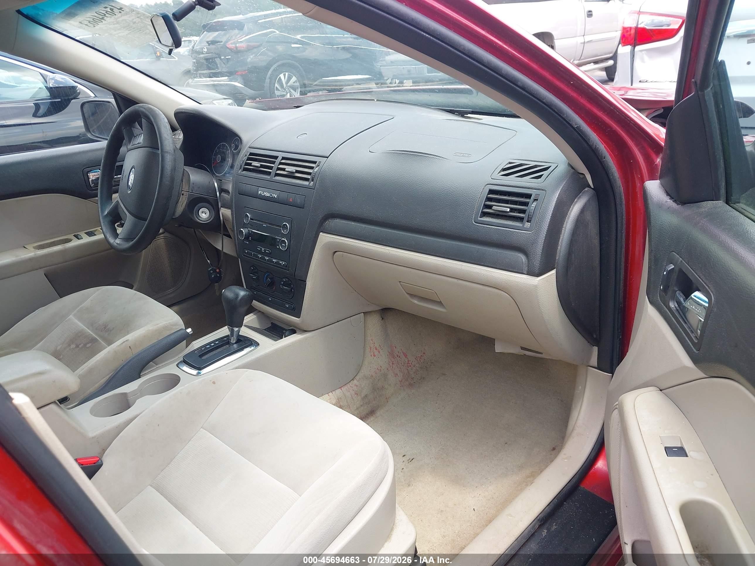 2008 Ford Fusion S Maroon vin: 3FAHP06Z38R139660