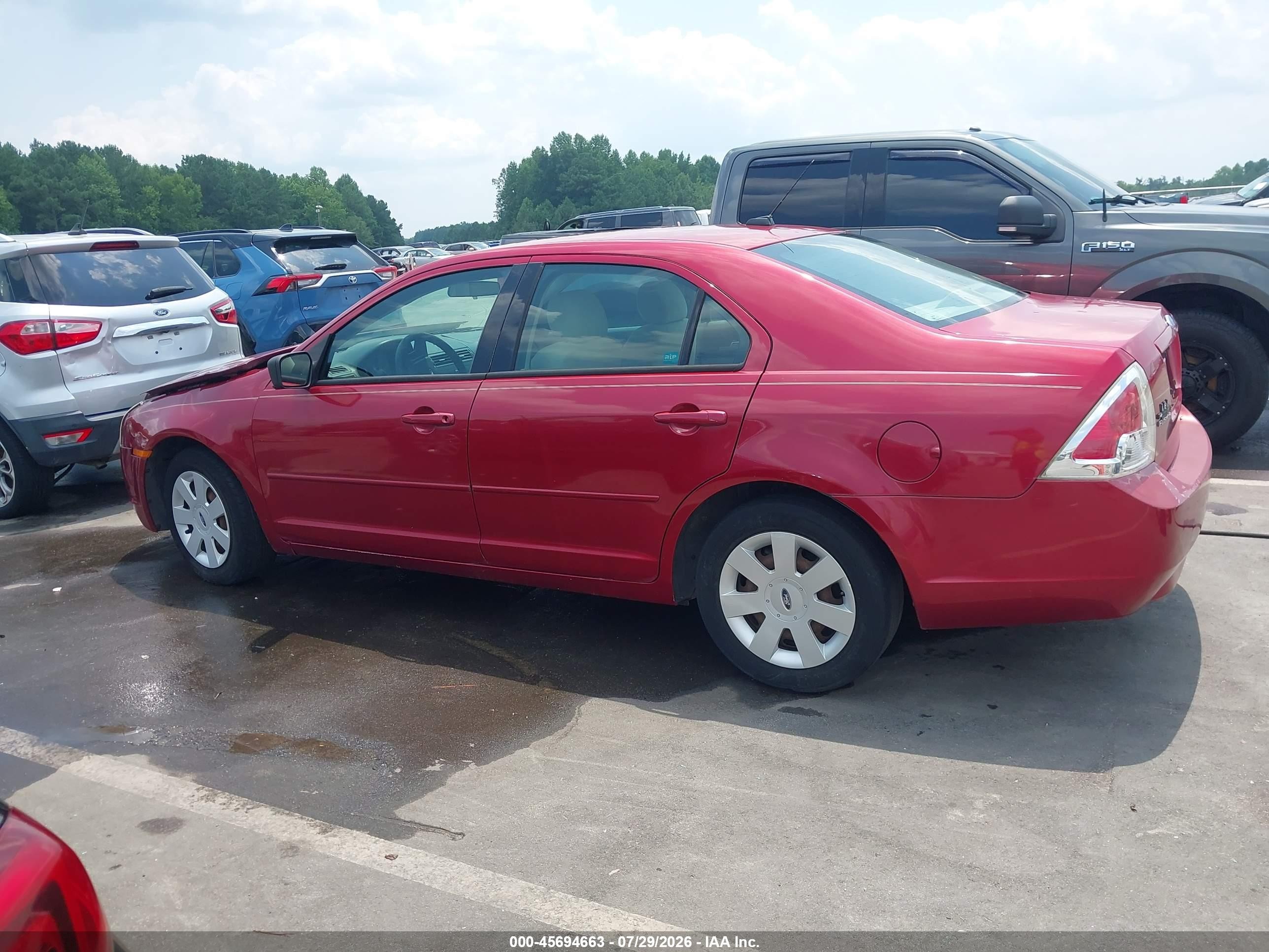 2008 Ford Fusion S Maroon vin: 3FAHP06Z38R139660