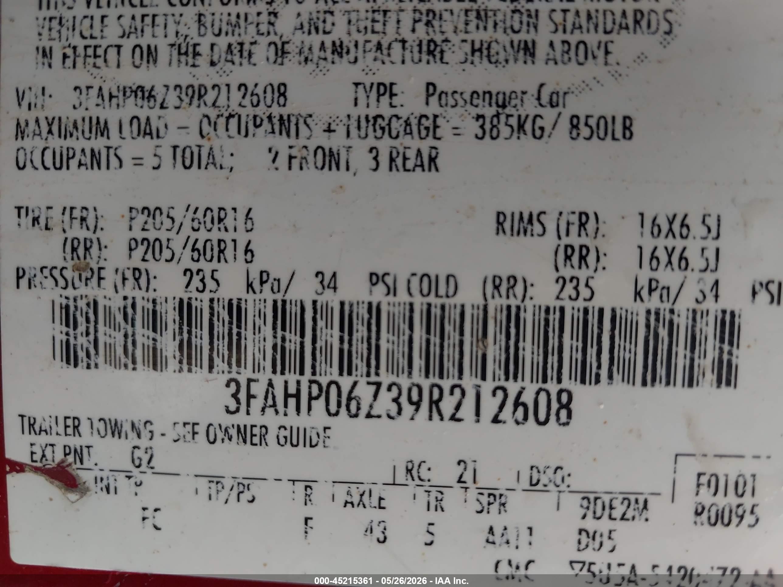 2009 Ford Fusion S Red vin: 3FAHP06Z39R212608