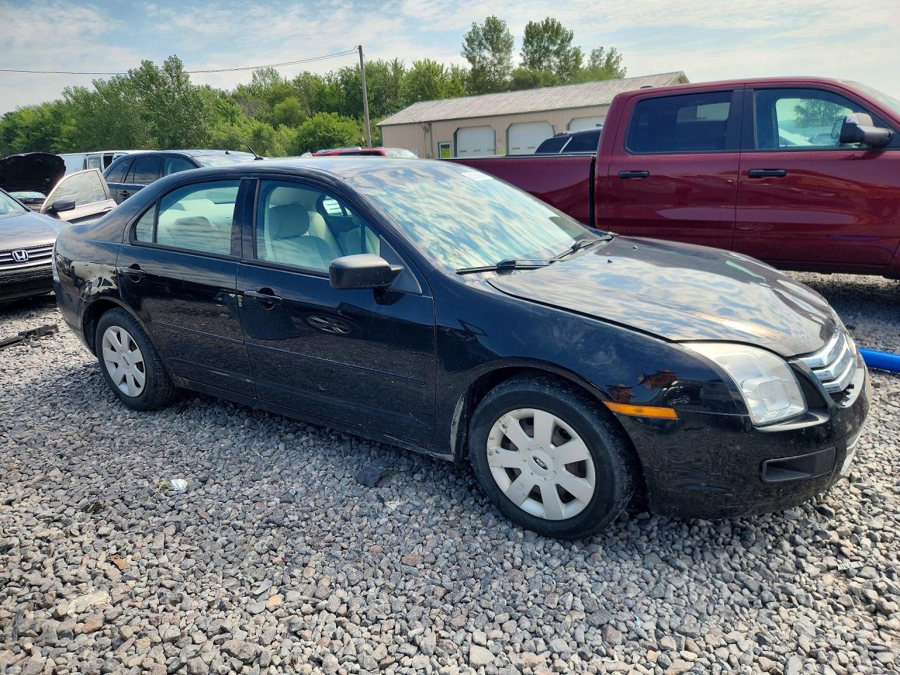 2008 Ford Fusion S Black vin: 3FAHP06Z48R111365