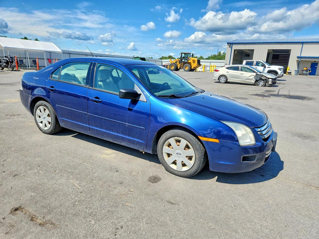2007 Ford Fusion S Blue vin: 3FAHP06Z57R224644