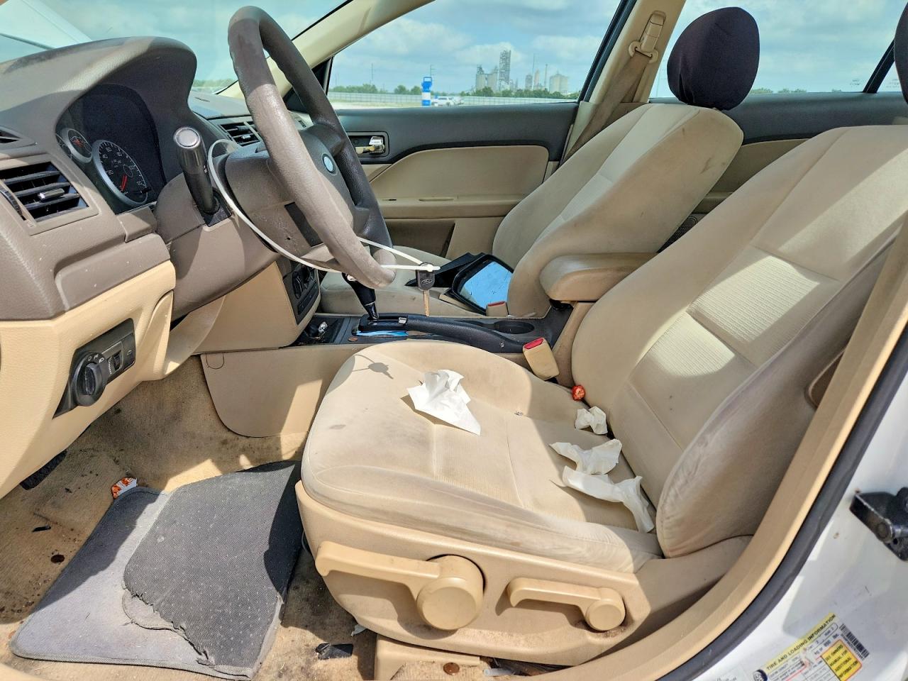 2007 Ford Fusion S White vin: 3FAHP06Z57R234882