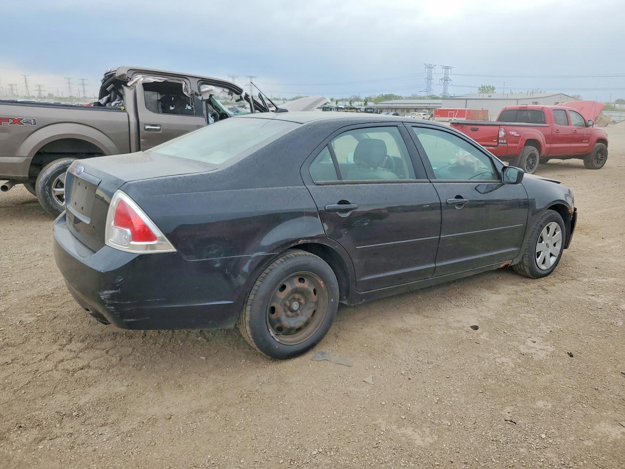 2007 Ford Fusion S Black vin: 3FAHP06Z57R275433