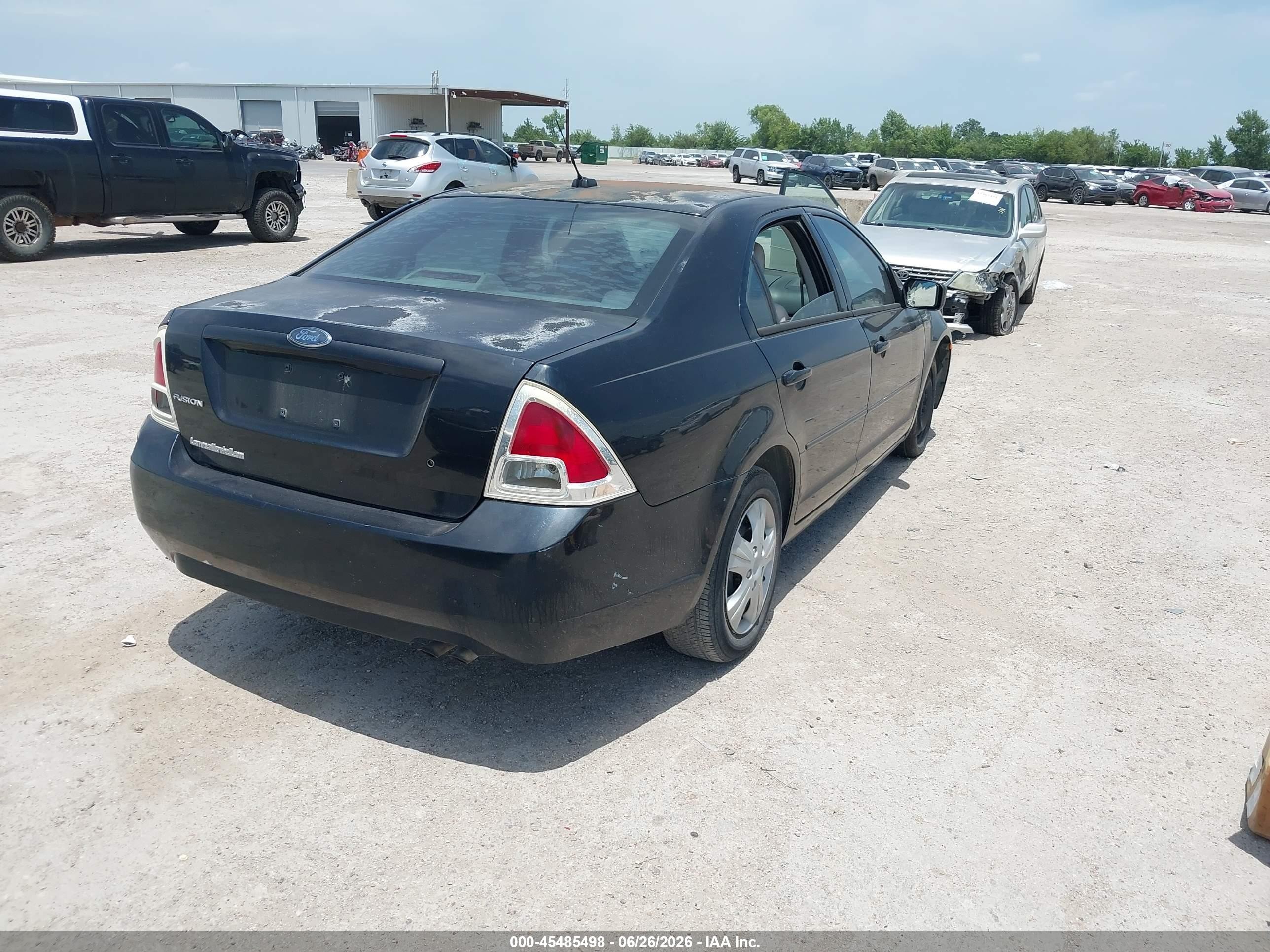 2007 Ford Fusion S Black vin: 3FAHP06Z67R279779