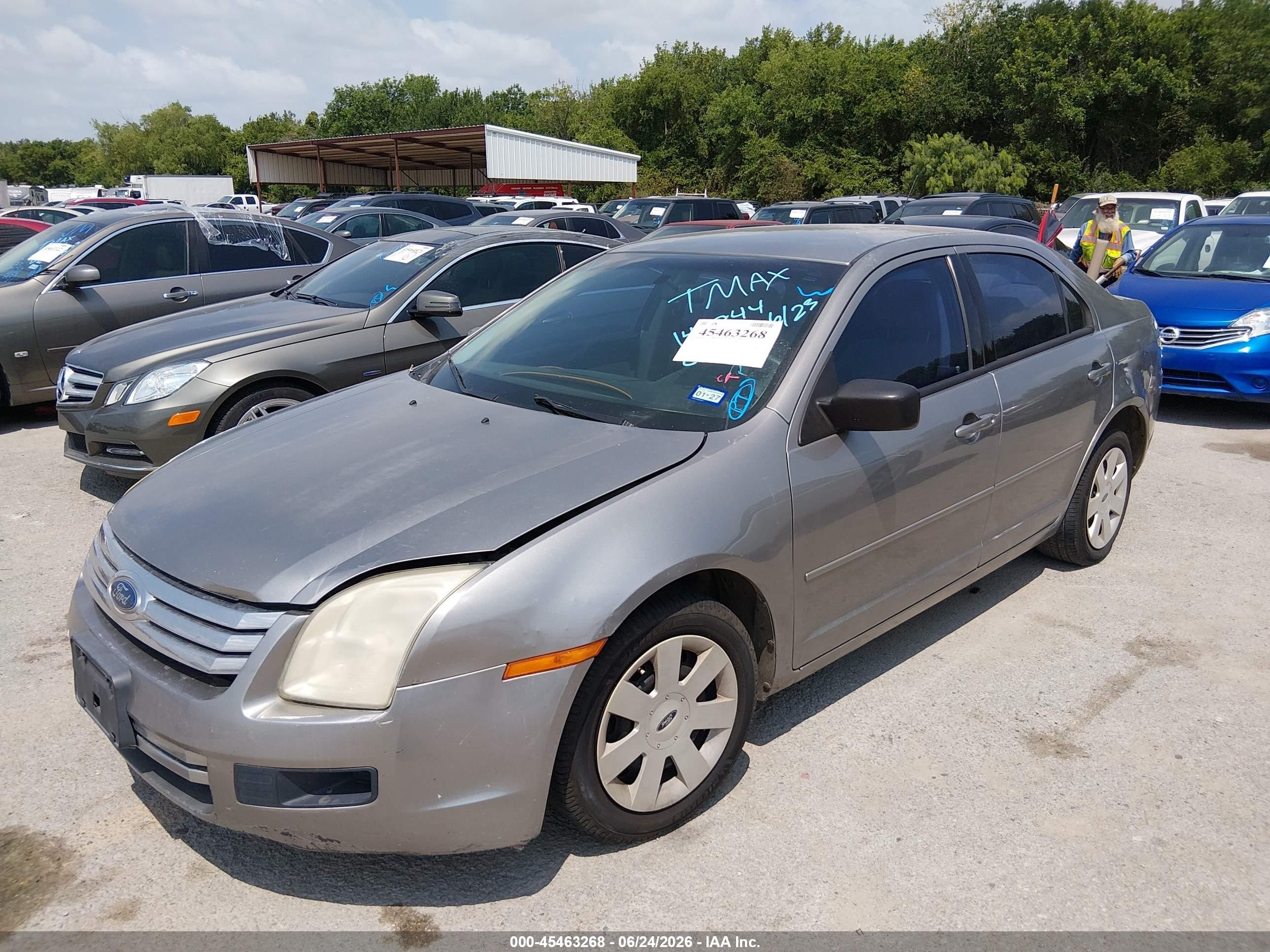 2008 Ford Fusion S Gray vin: 3FAHP06Z68R142844