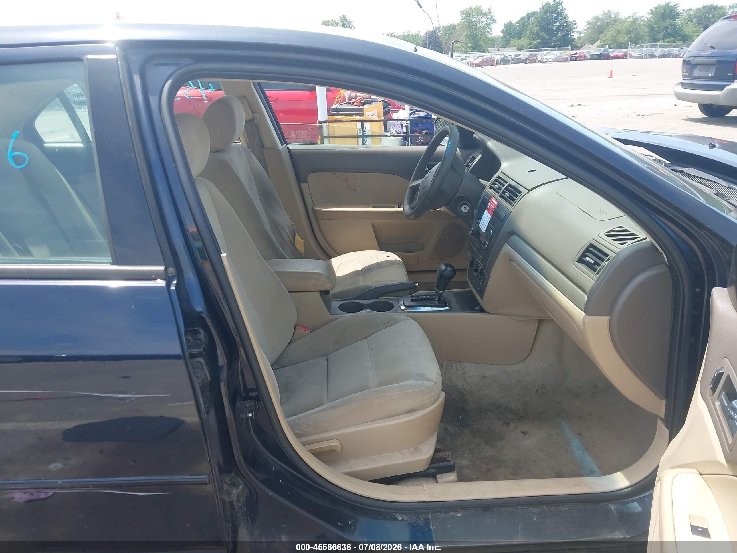 2008 Ford Fusion S Blue vin: 3FAHP06Z68R270520