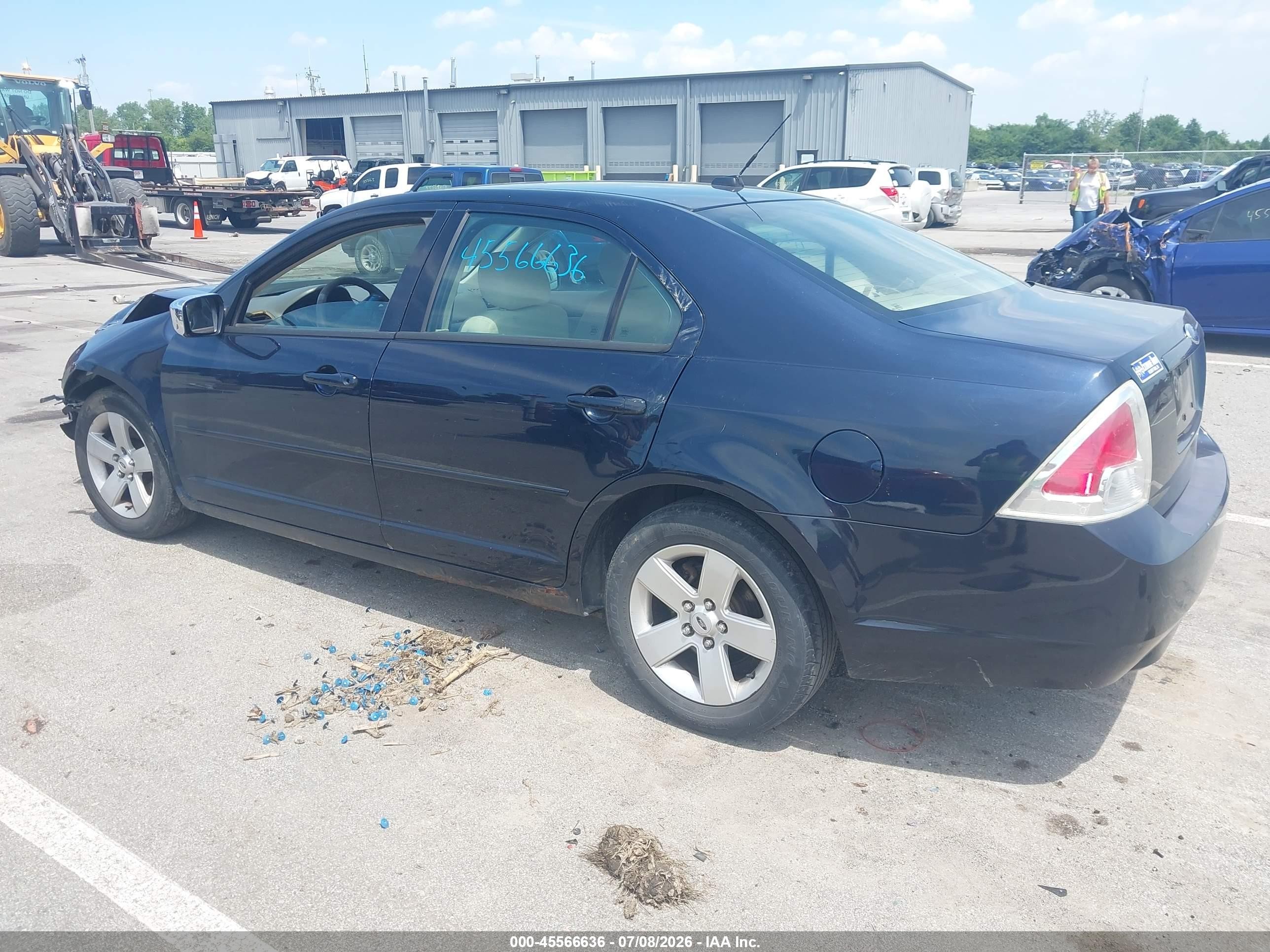 2008 Ford Fusion S Blue vin: 3FAHP06Z68R270520