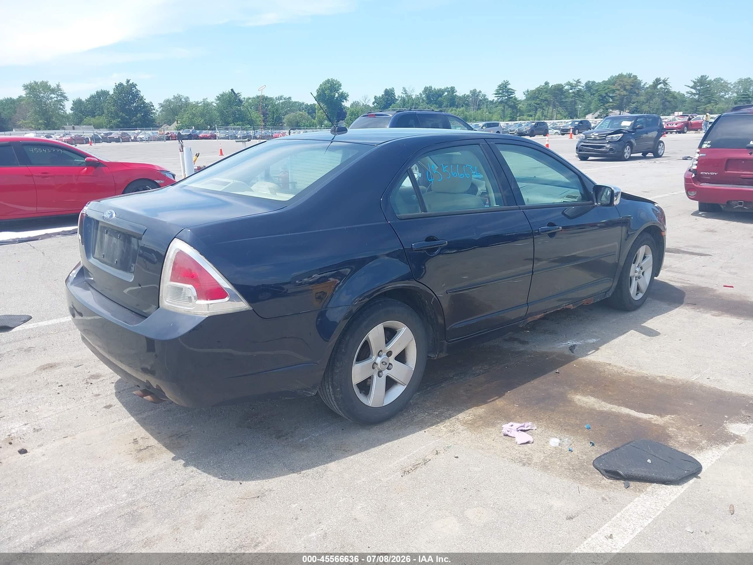 2008 Ford Fusion S Blue vin: 3FAHP06Z68R270520