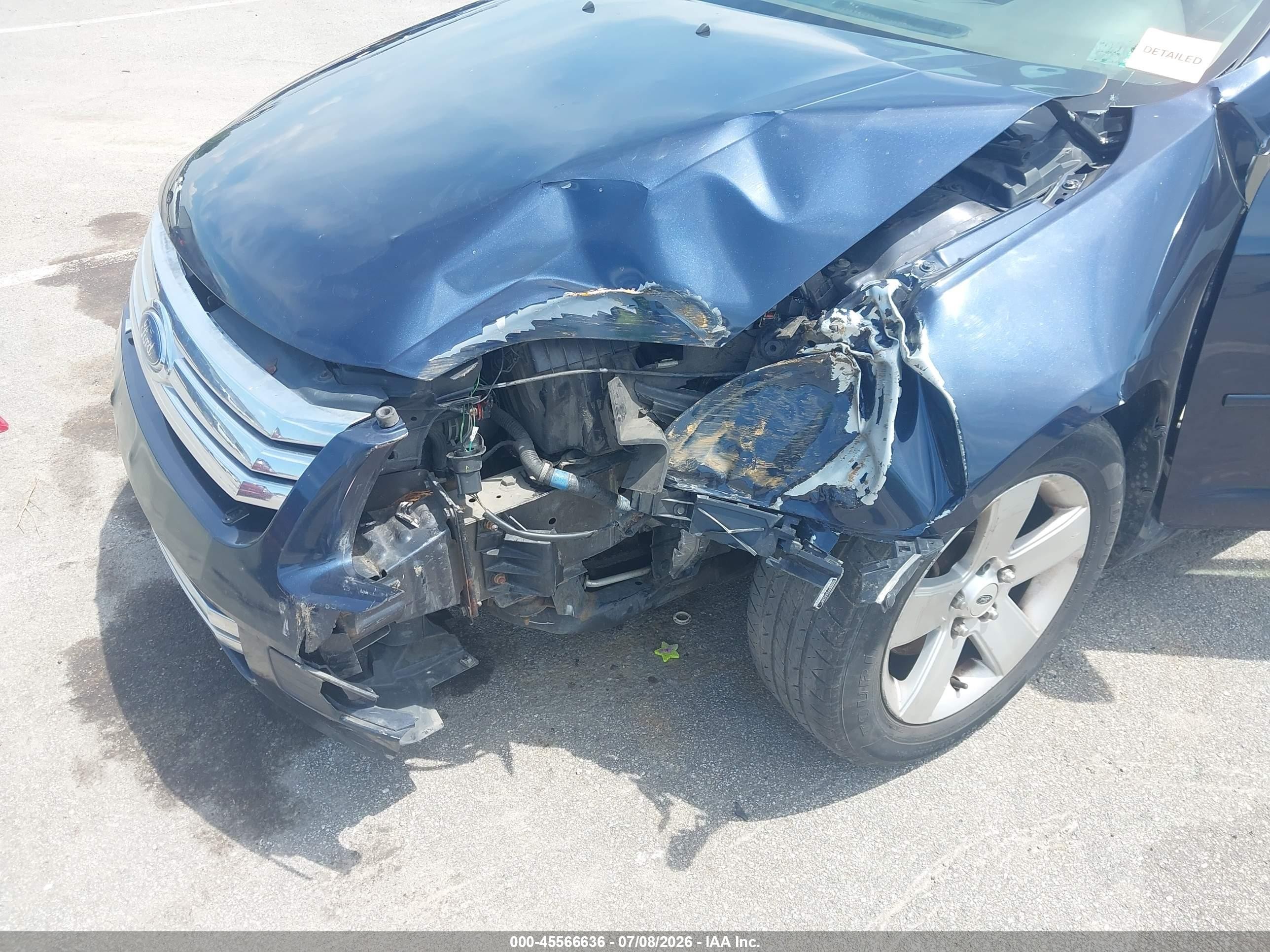2008 Ford Fusion S Blue vin: 3FAHP06Z68R270520