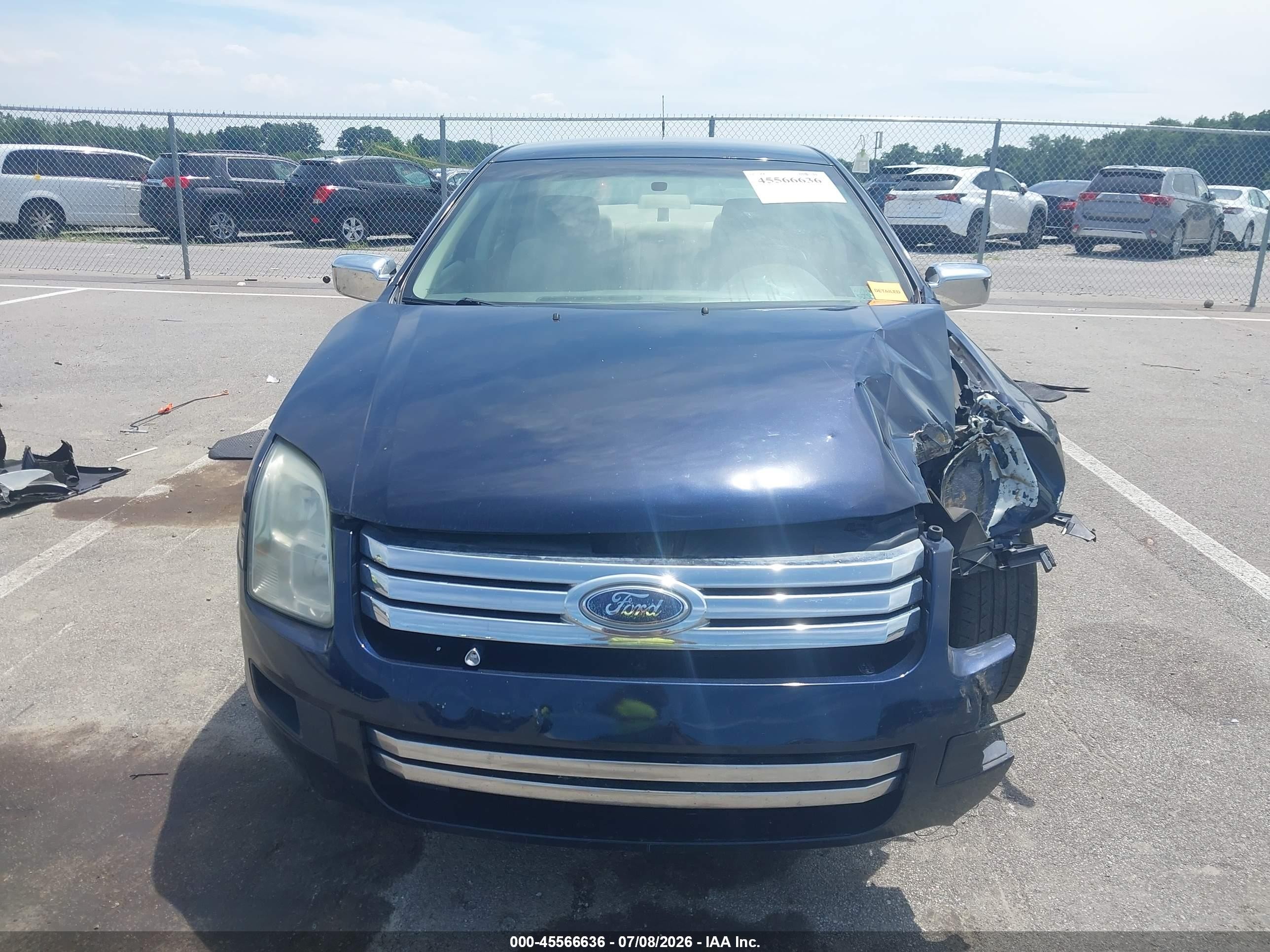 2008 Ford Fusion S Blue vin: 3FAHP06Z68R270520