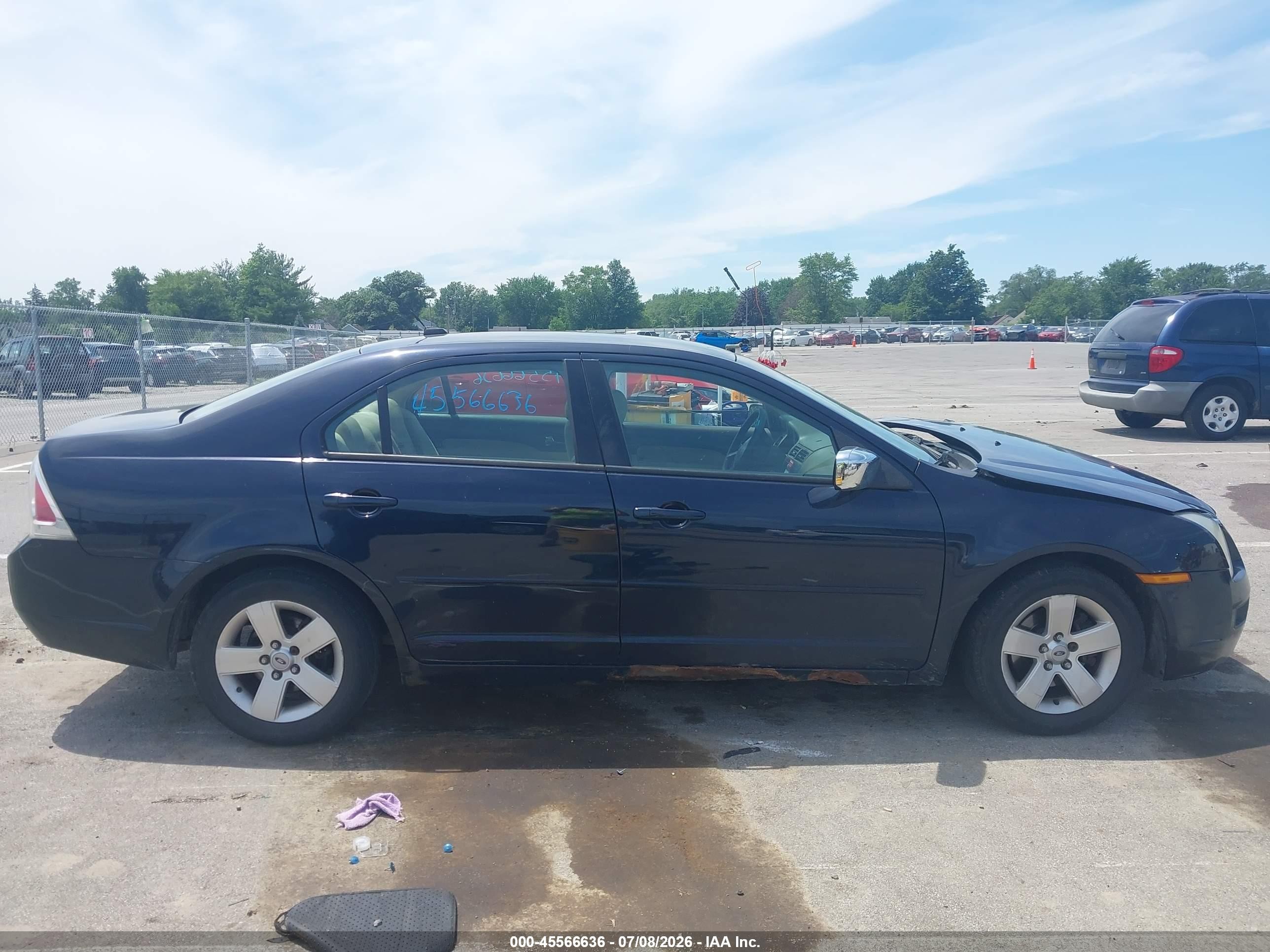 2008 Ford Fusion S Blue vin: 3FAHP06Z68R270520