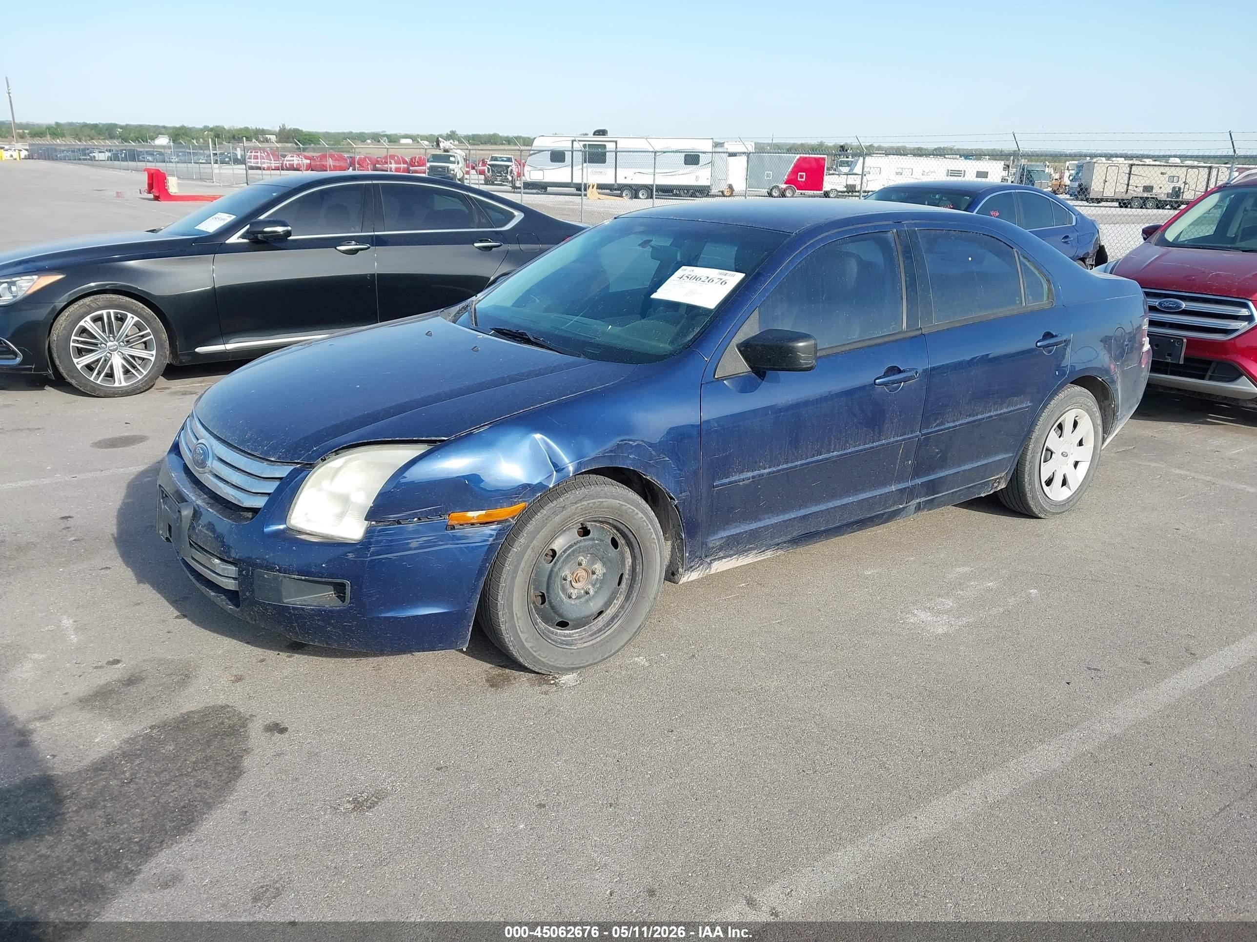 2007 Ford Fusion S Blue vin: 3FAHP06Z77R102173