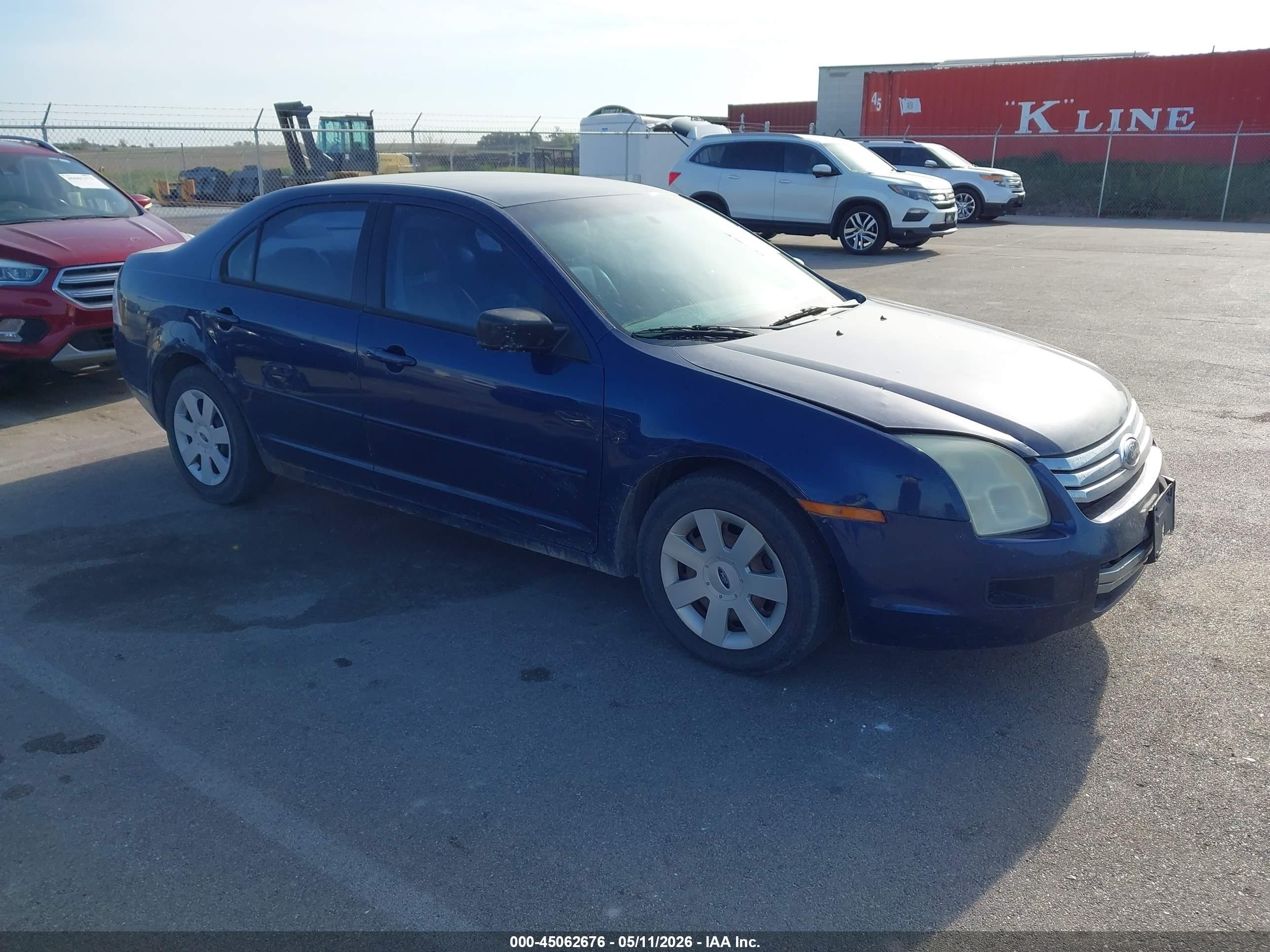 2007 Ford Fusion S Blue vin: 3FAHP06Z77R102173
