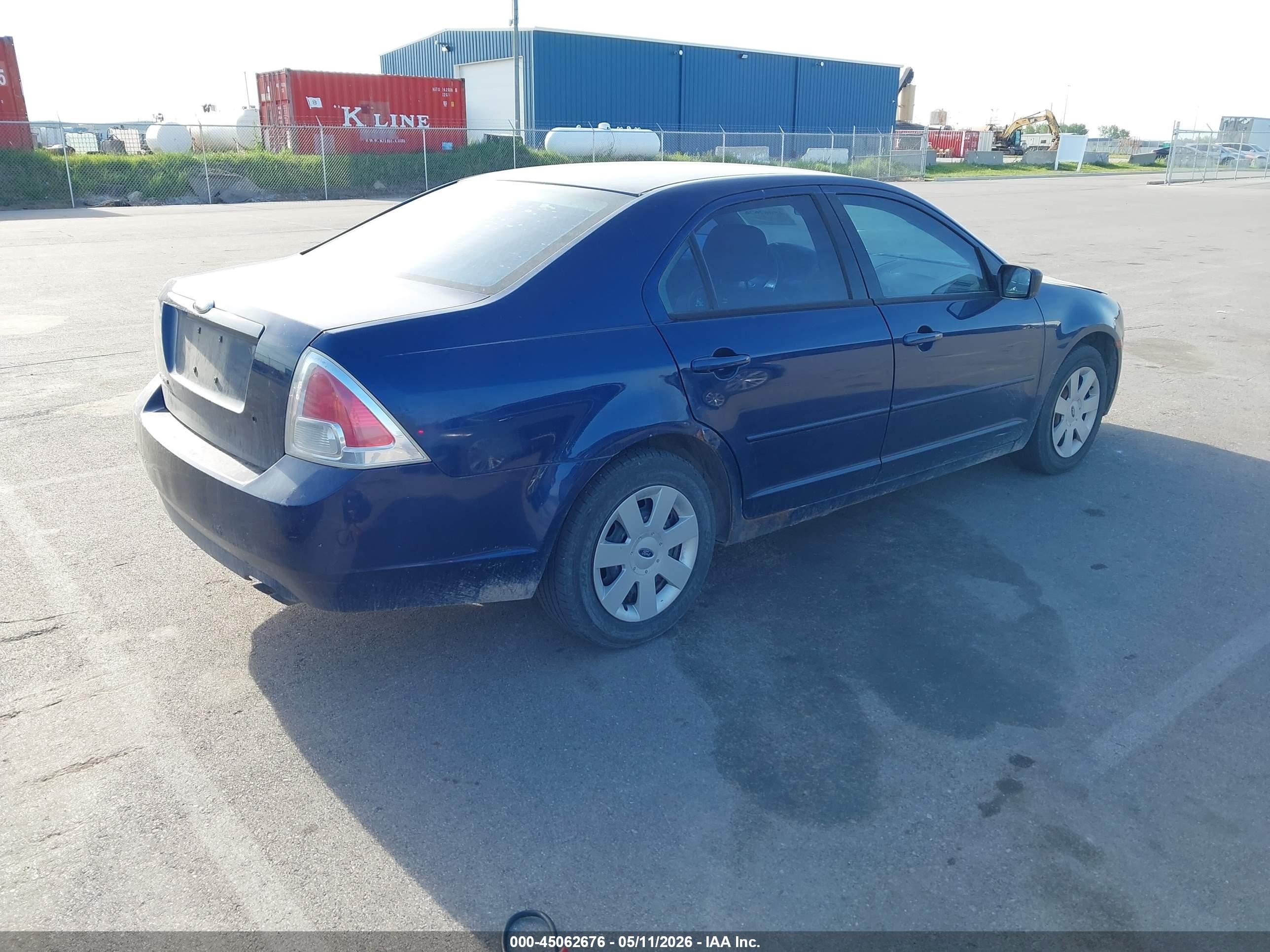2007 Ford Fusion S Blue vin: 3FAHP06Z77R102173