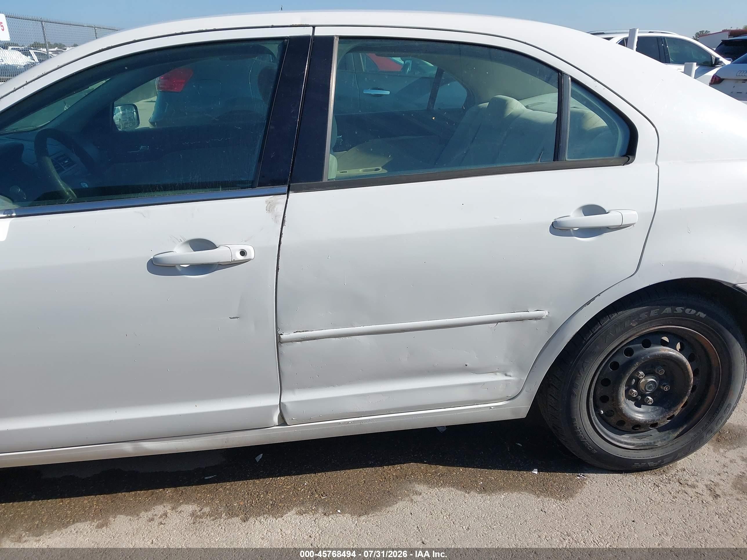 2007 Ford Fusion S White vin: 3FAHP06Z77R102447